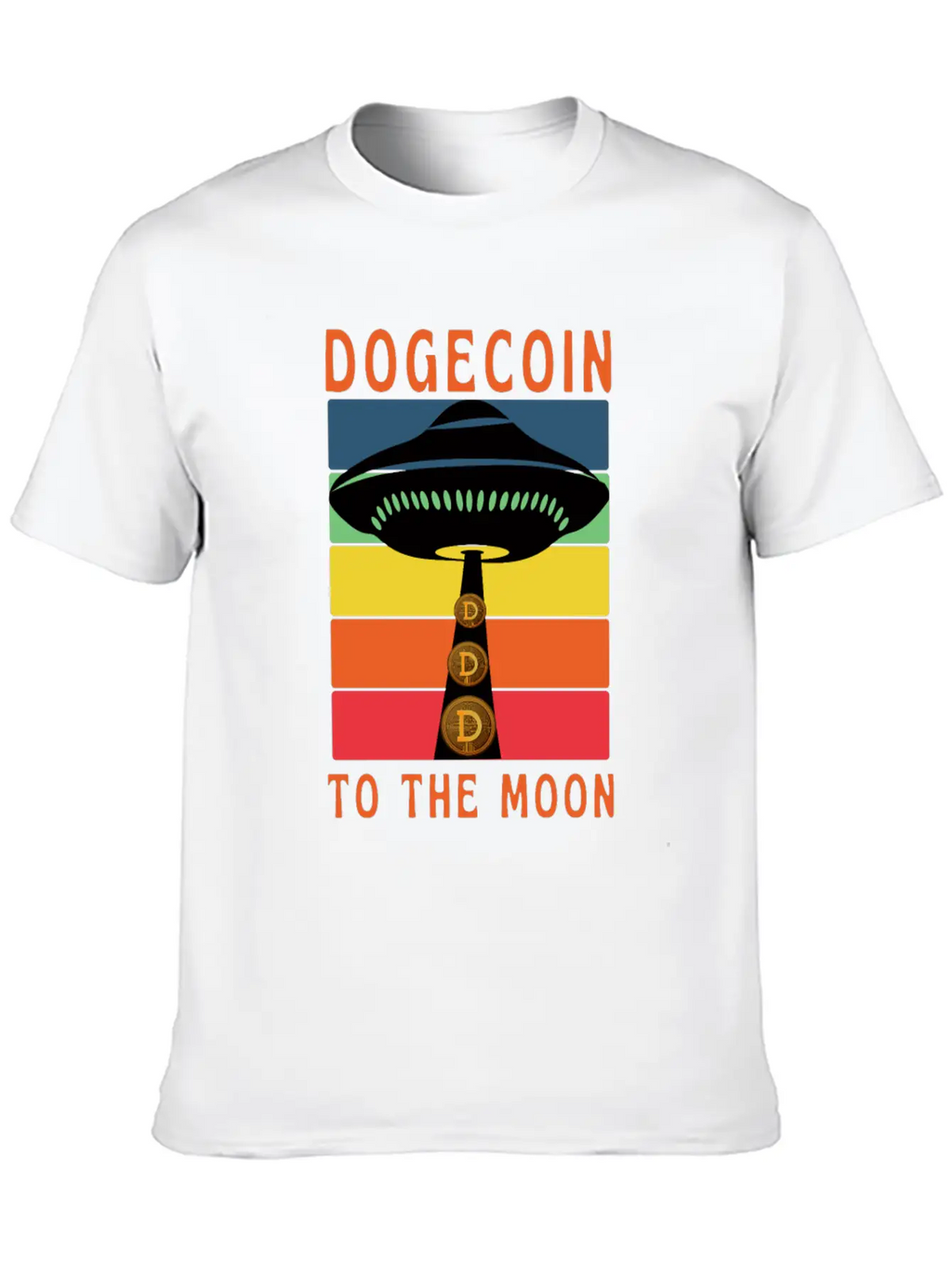 Dogecoin To The Moon Unisex Short Sleeve Soft Cotton T-Shirt – Casual Everyday Wear
