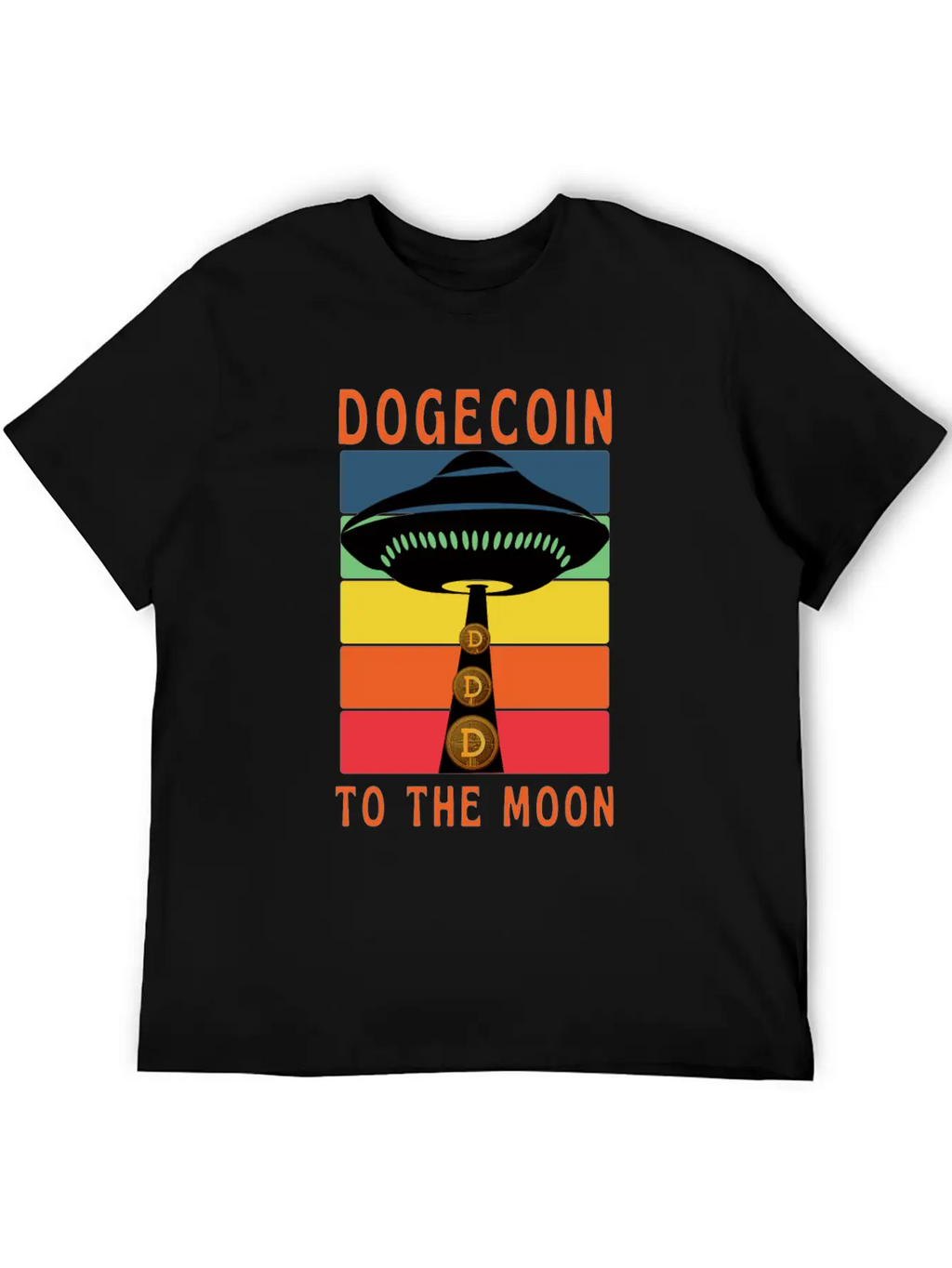 Dogecoin To The Moon Unisex Short Sleeve Soft Cotton T-Shirt – Casual Everyday Wear
