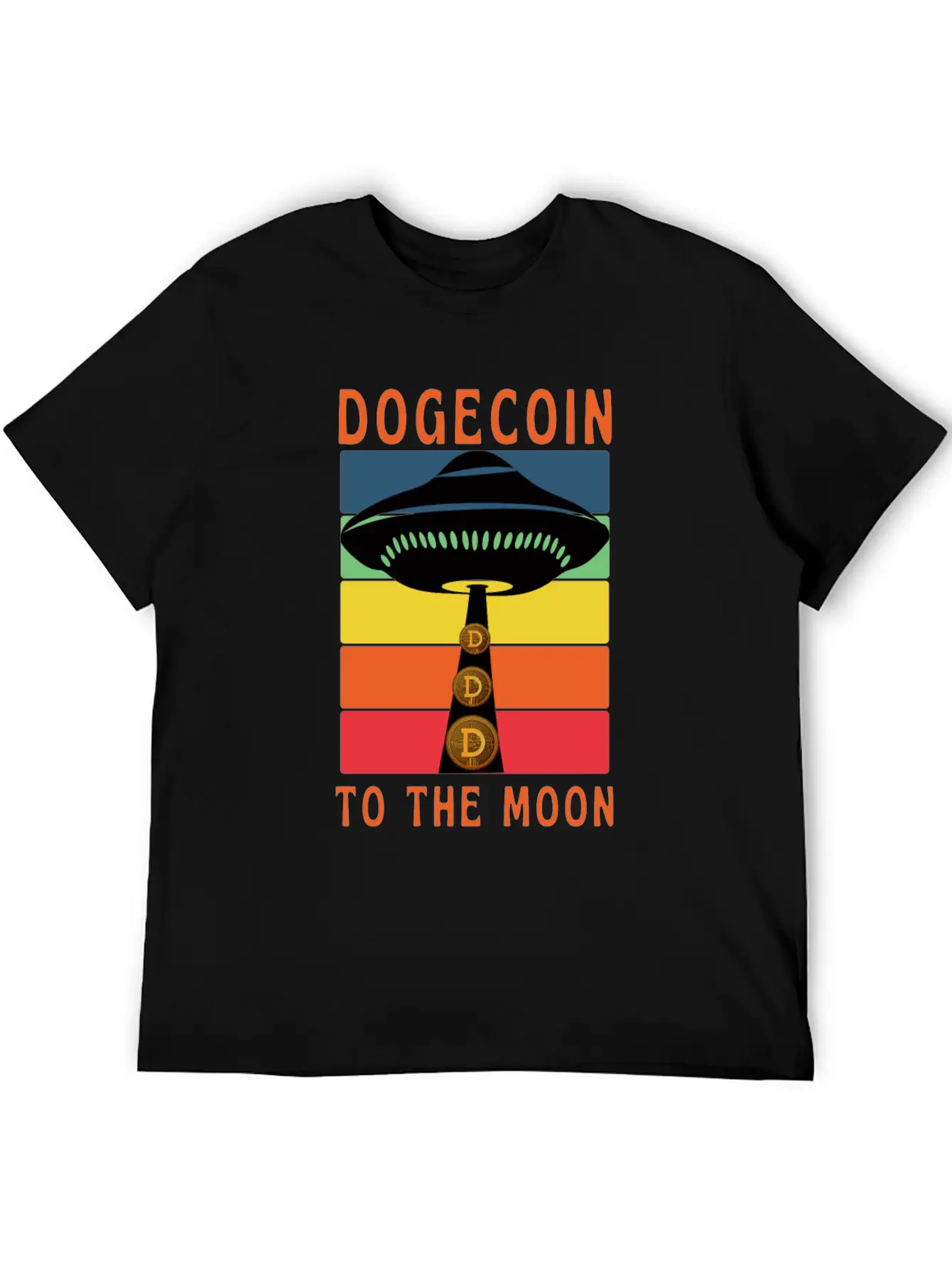 Dogecoin To The Moon Unisex Short Sleeve Soft Cotton T-Shirt – Casual Everyday Wear