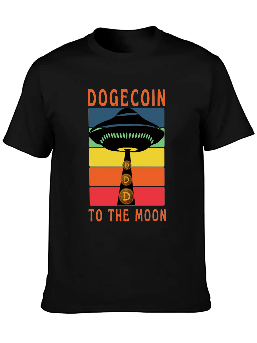 Dogecoin To The Moon Unisex Short Sleeve Soft Cotton T-Shirt – Casual Everyday Wear