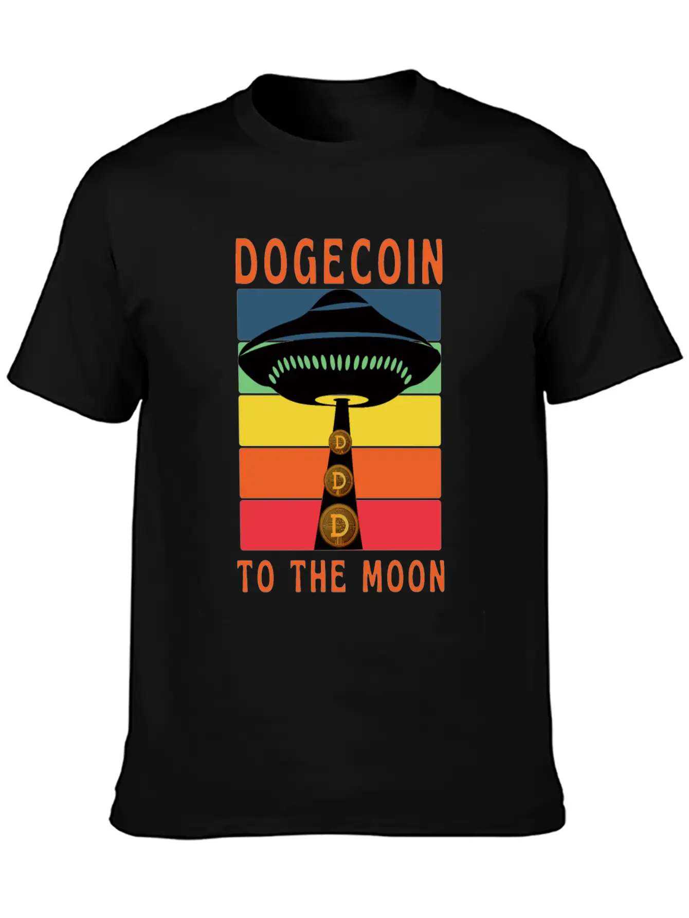Dogecoin To The Moon Unisex Short Sleeve Soft Cotton T-Shirt – Casual Everyday Wear