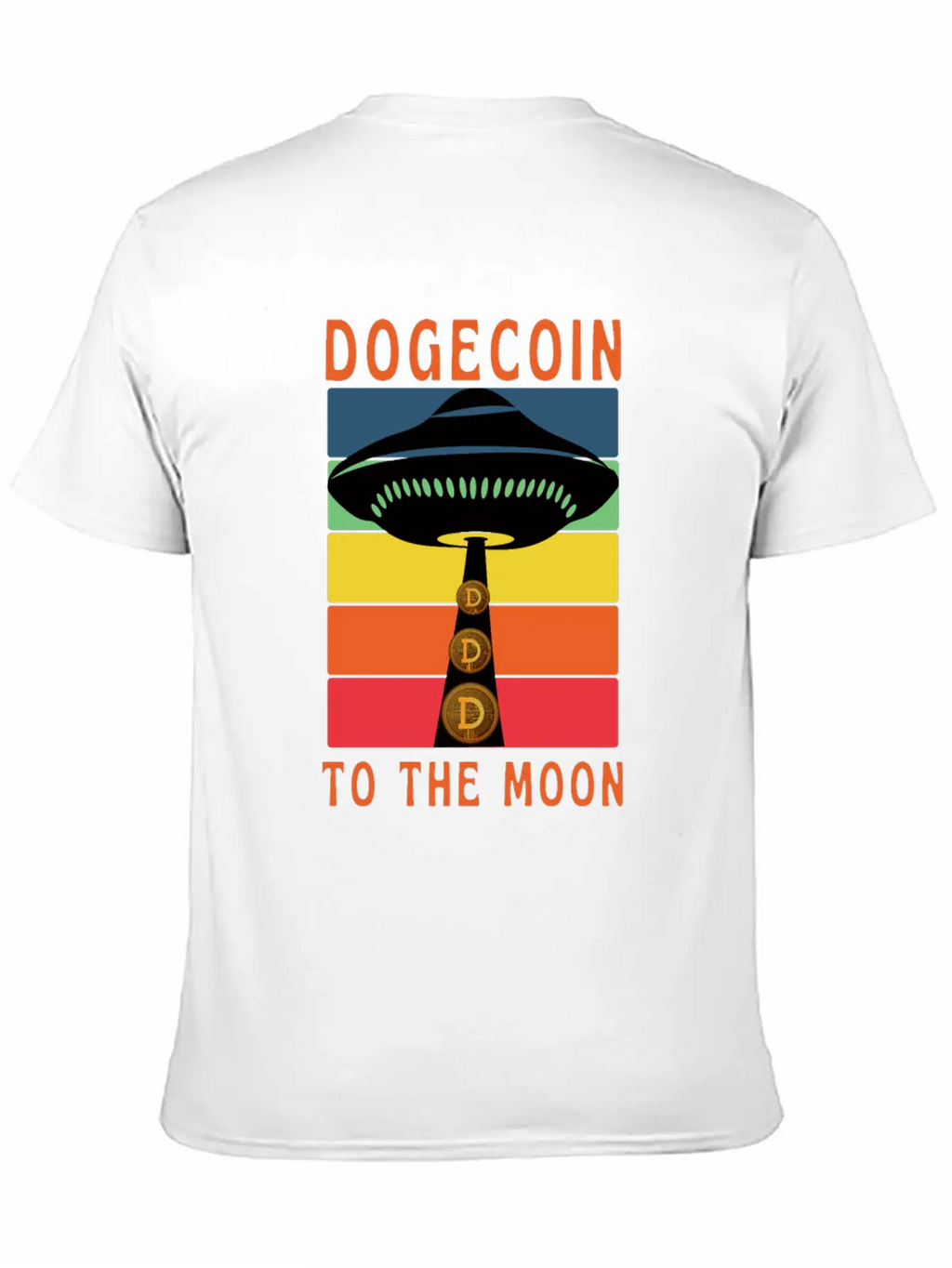 Dogecoin To The Moon Unisex Short Sleeve Soft Cotton T-Shirt – Casual Everyday Wear