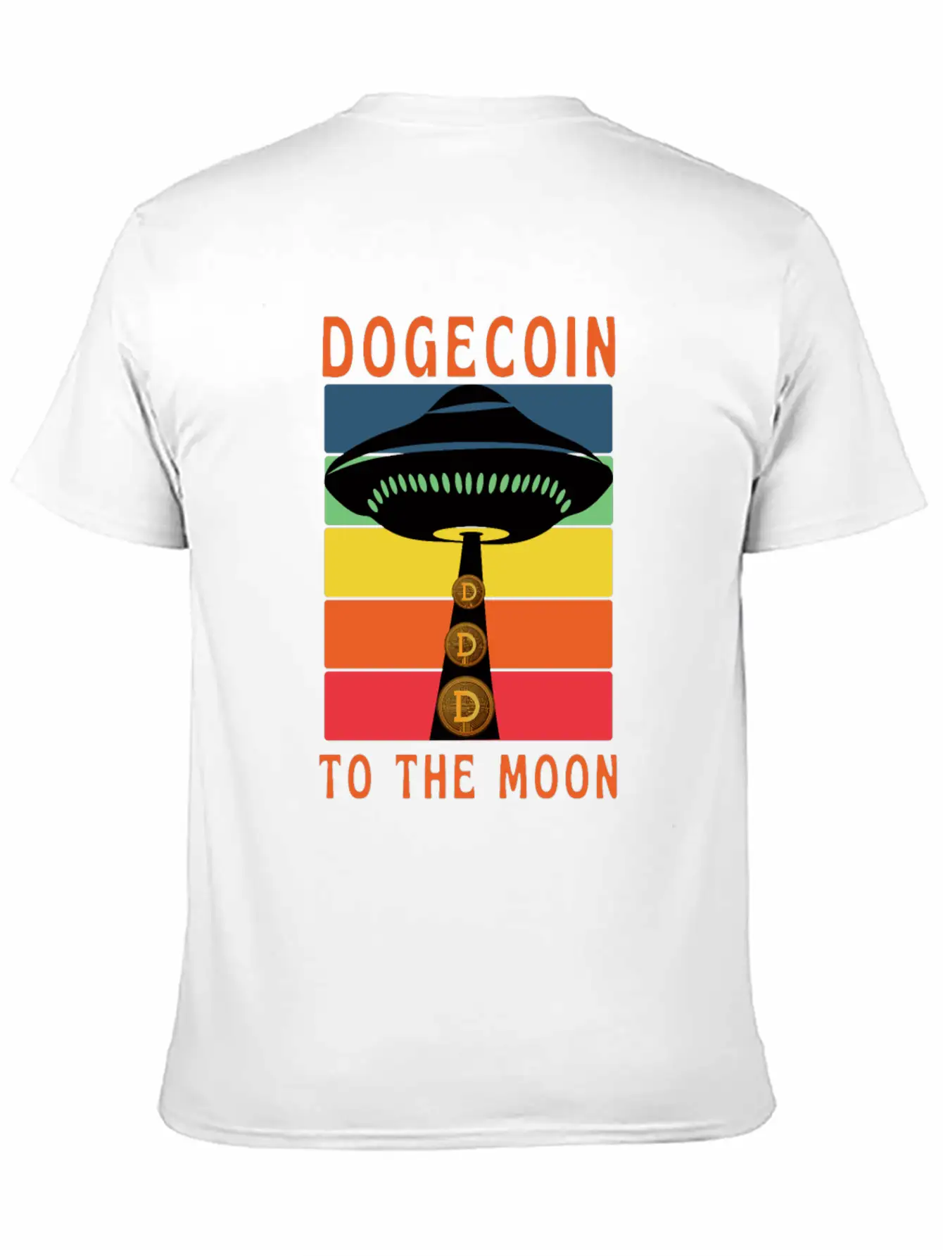 Dogecoin To The Moon Unisex Short Sleeve Soft Cotton T-Shirt – Casual Everyday Wear