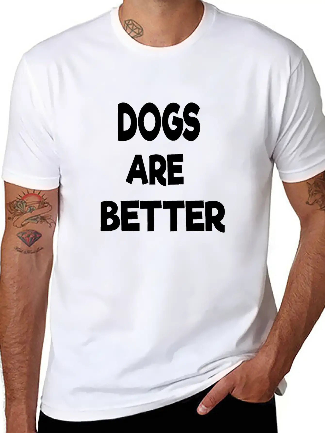 Dogs Are Better Unisex Casual T-Shirt – Clean Design For Daily Comfort