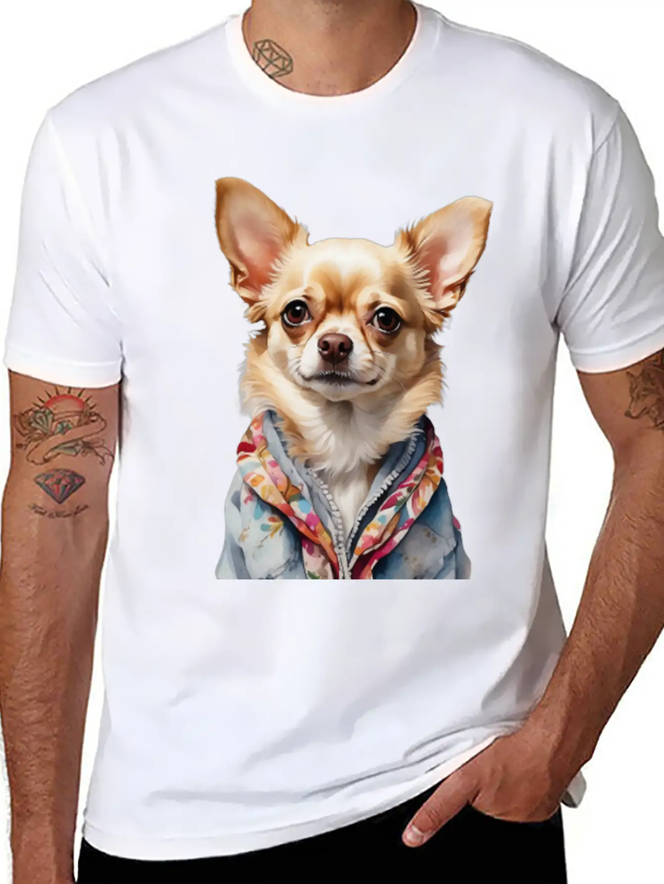 Dog's Unique Coat Essential Cotton Tee For Daily Outfits – Unisex Style