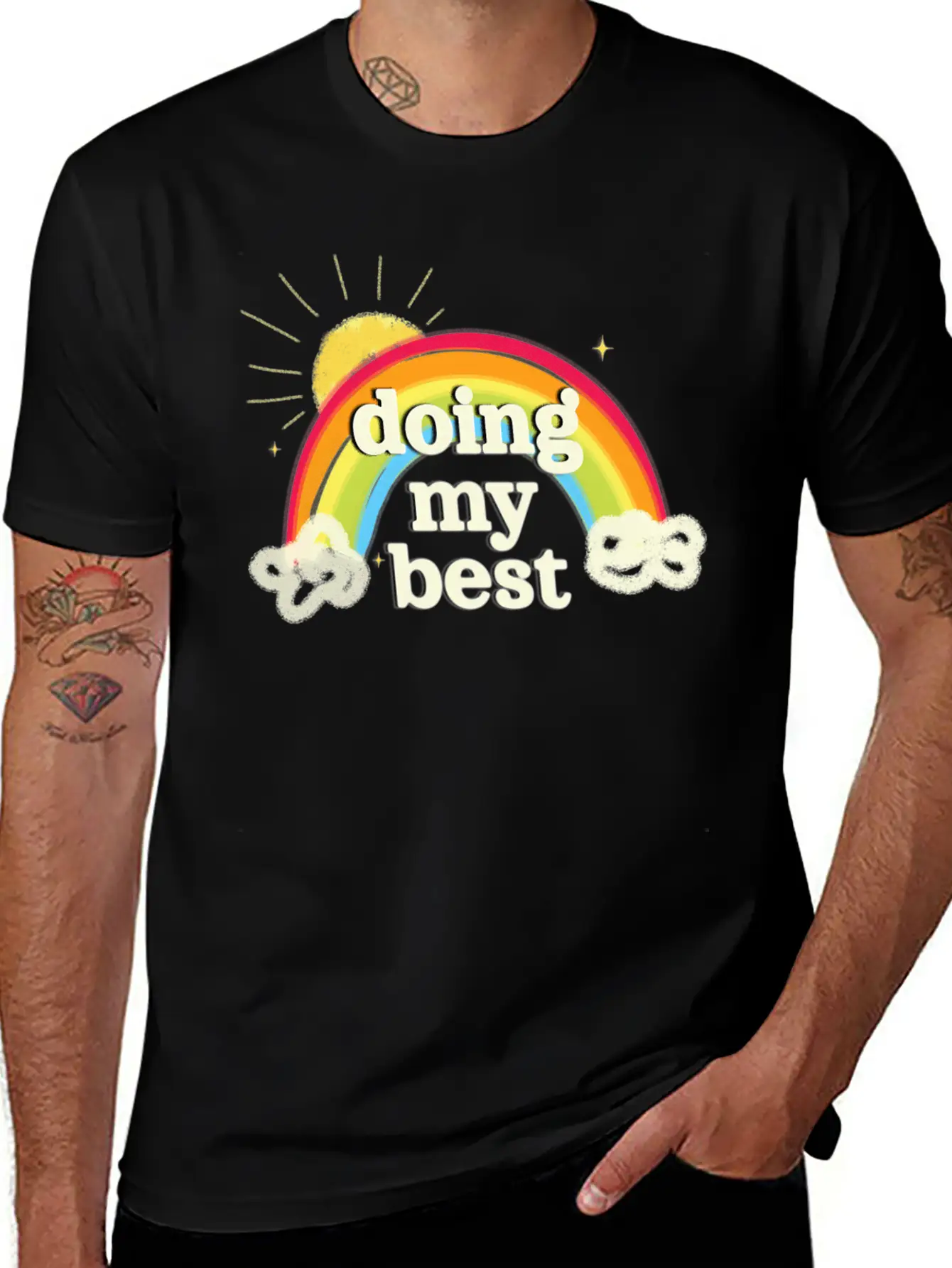 Doing My Best Unisex Short Sleeve Soft Cotton T-Shirt – Casual Everyday Wear