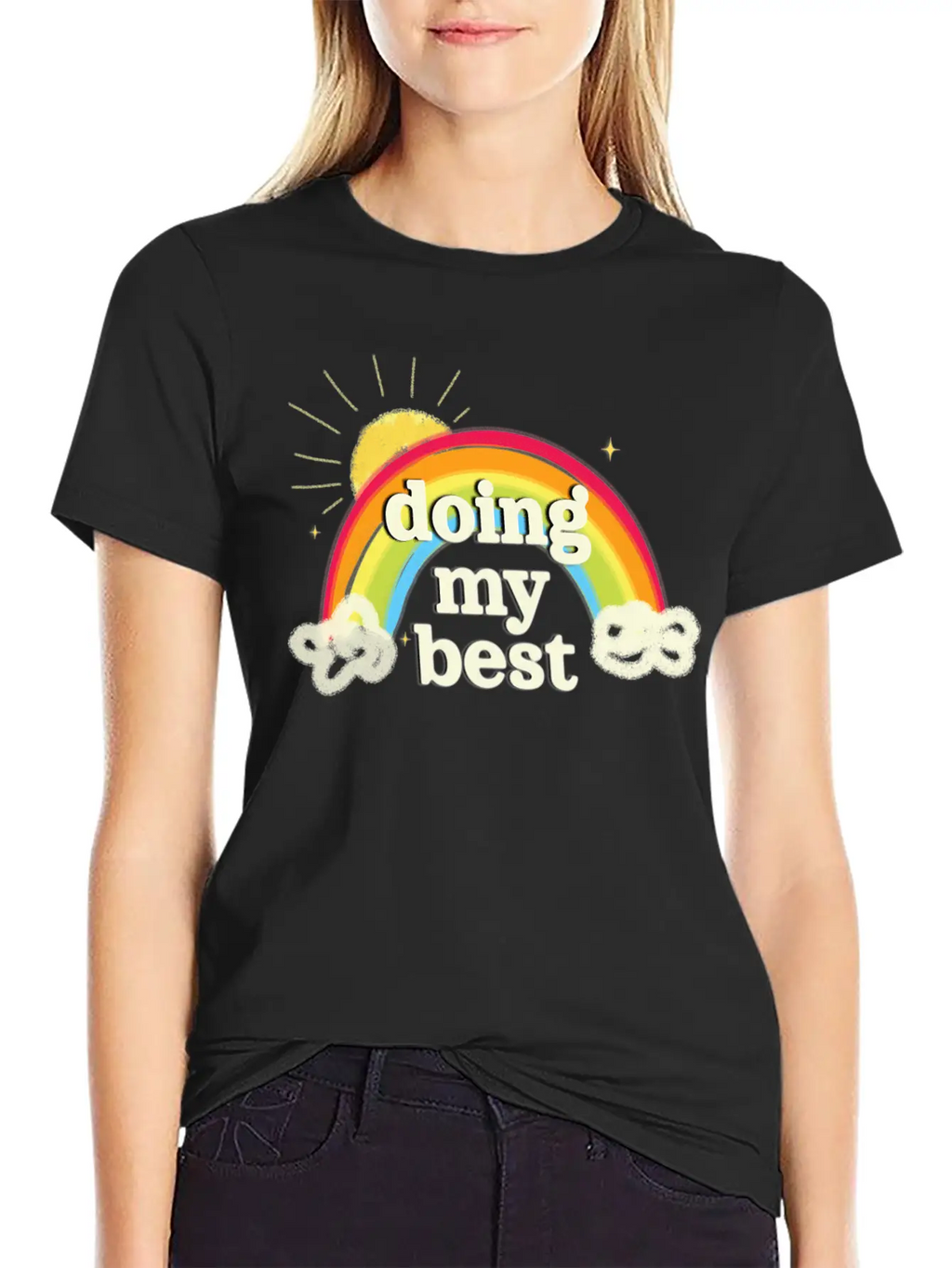 Doing My Best Unisex Short Sleeve Soft Cotton T-Shirt – Casual Everyday Wear