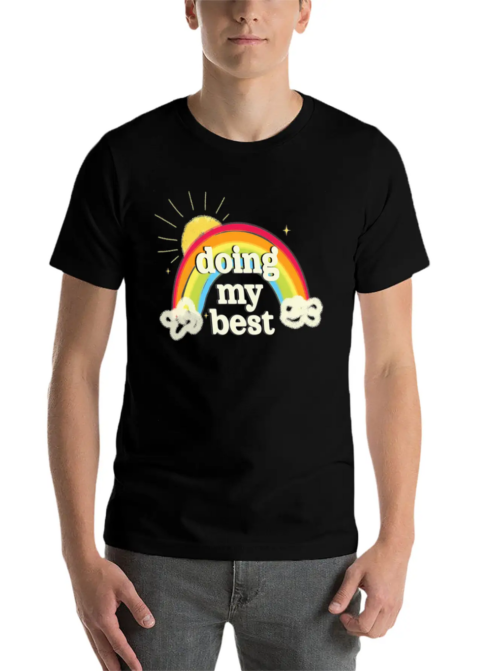 Doing My Best Unisex Short Sleeve Soft Cotton T-Shirt – Casual Everyday Wear