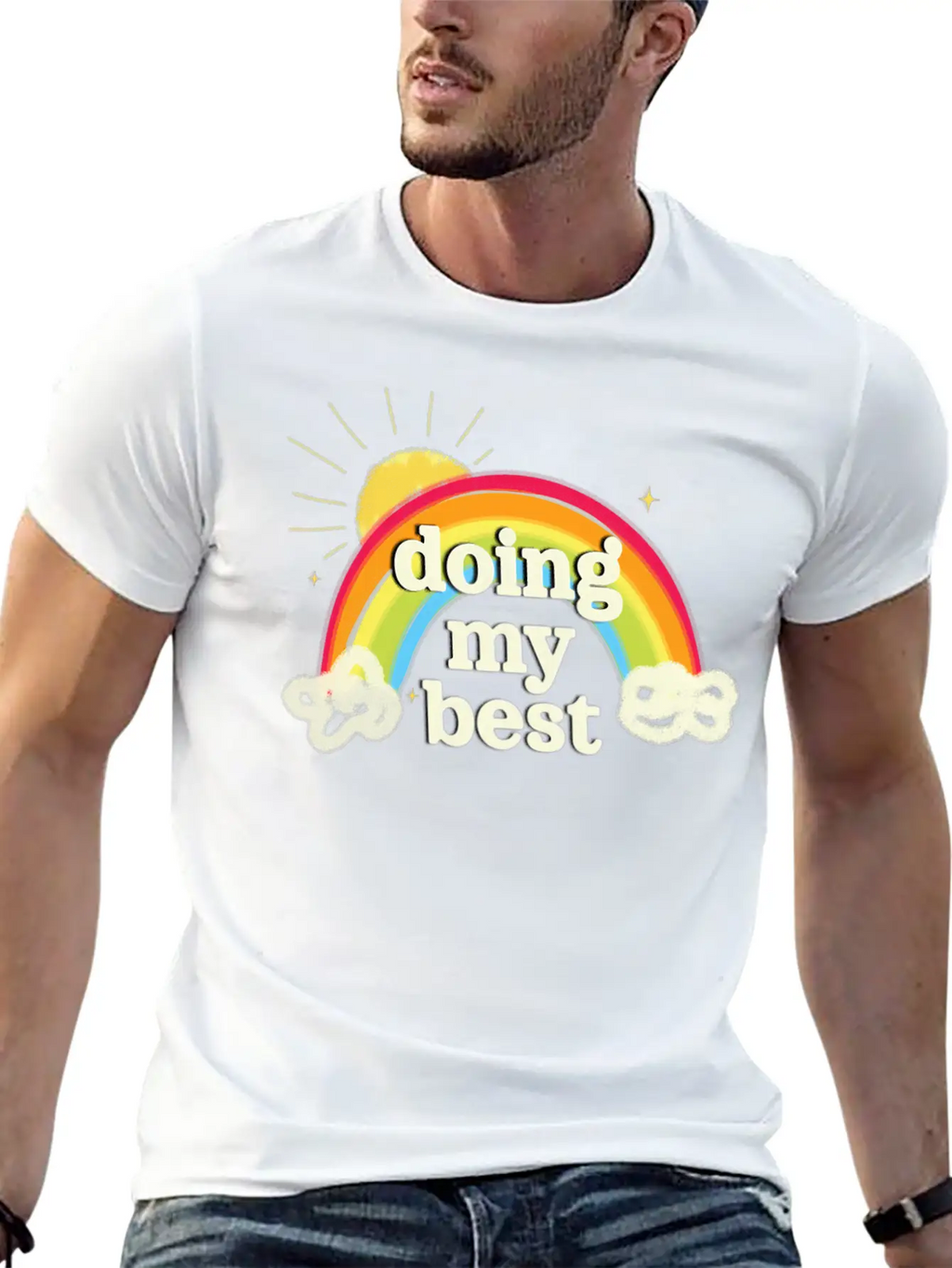 Doing My Best Unisex Short Sleeve Soft Cotton T-Shirt – Casual Everyday Wear