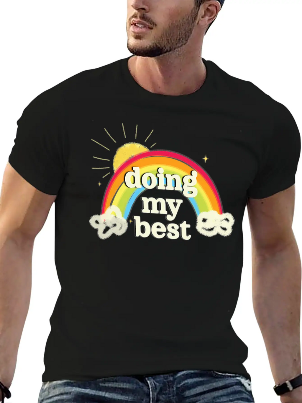 Doing My Best Unisex Short Sleeve Soft Cotton T-Shirt – Casual Everyday Wear
