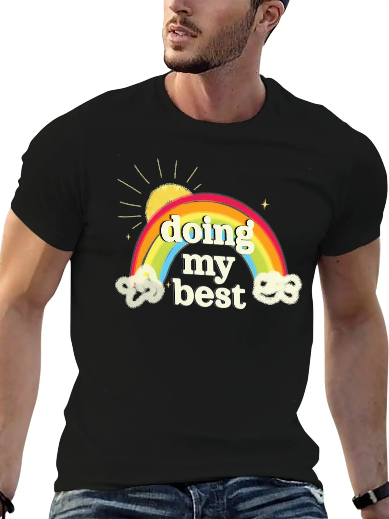 Doing My Best Unisex Short Sleeve Soft Cotton T-Shirt – Casual Everyday Wear