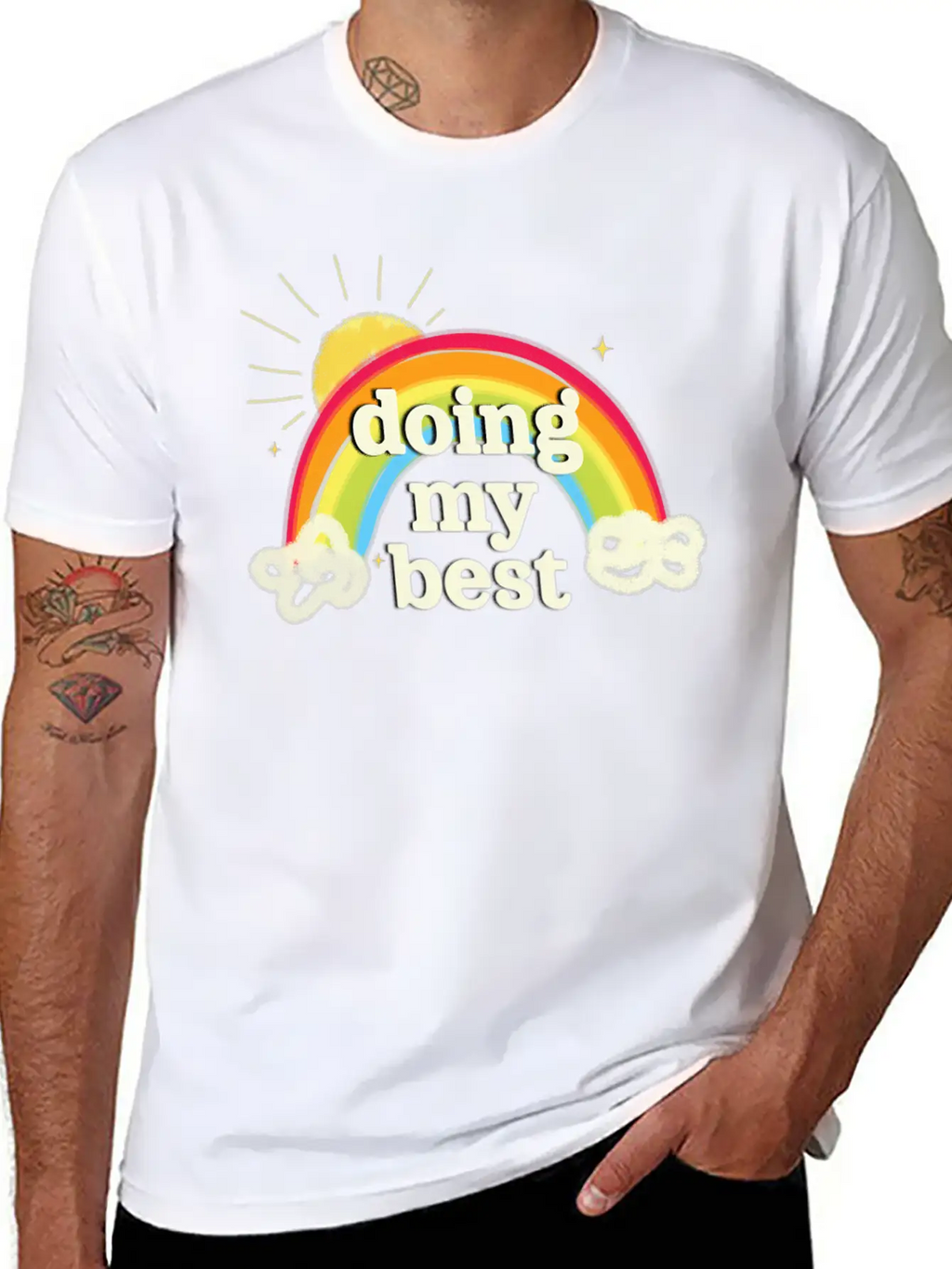 Doing My Best Unisex Short Sleeve Soft Cotton T-Shirt – Casual Everyday Wear