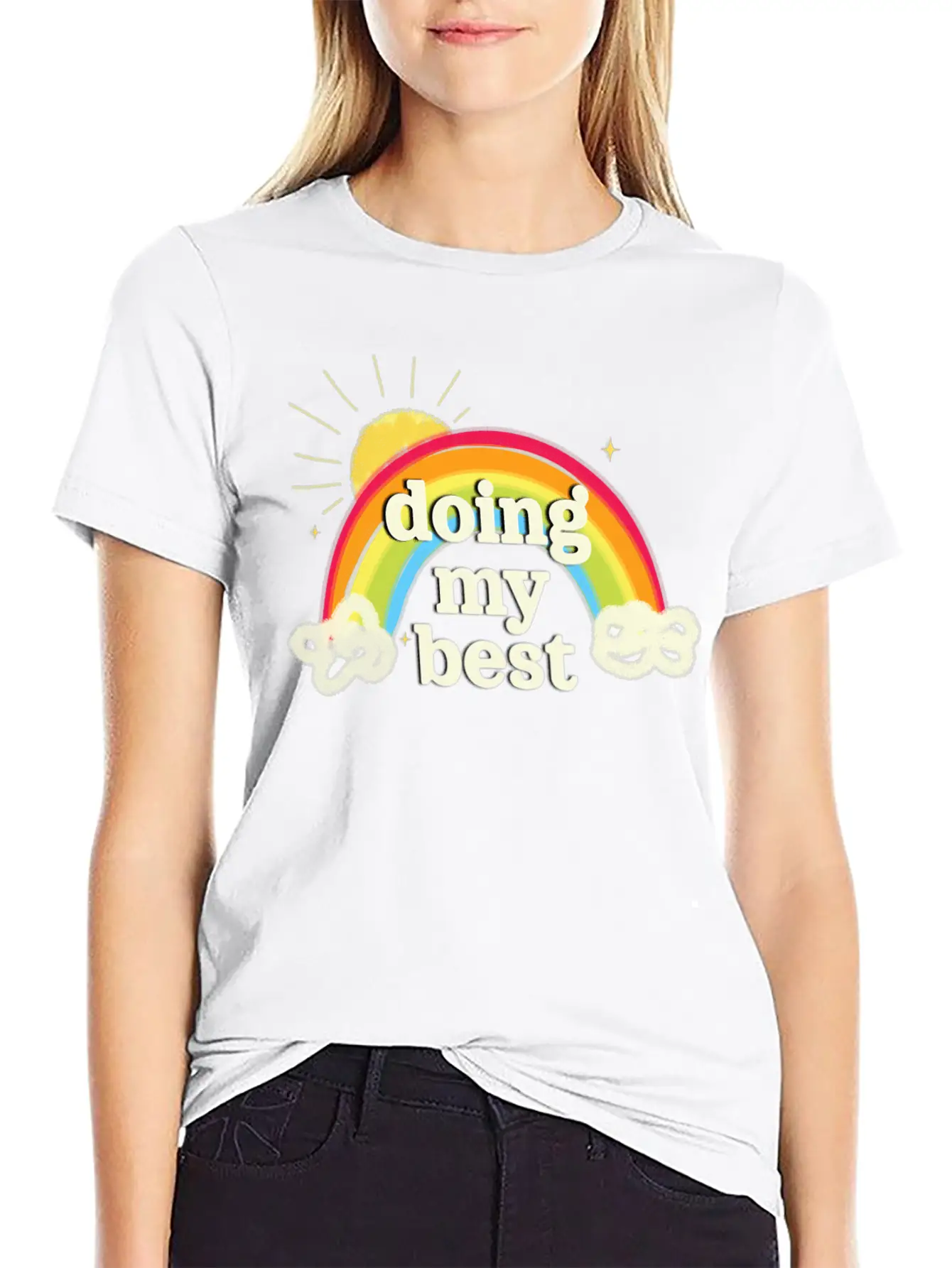 Doing My Best Unisex Short Sleeve Soft Cotton T-Shirt – Casual Everyday Wear