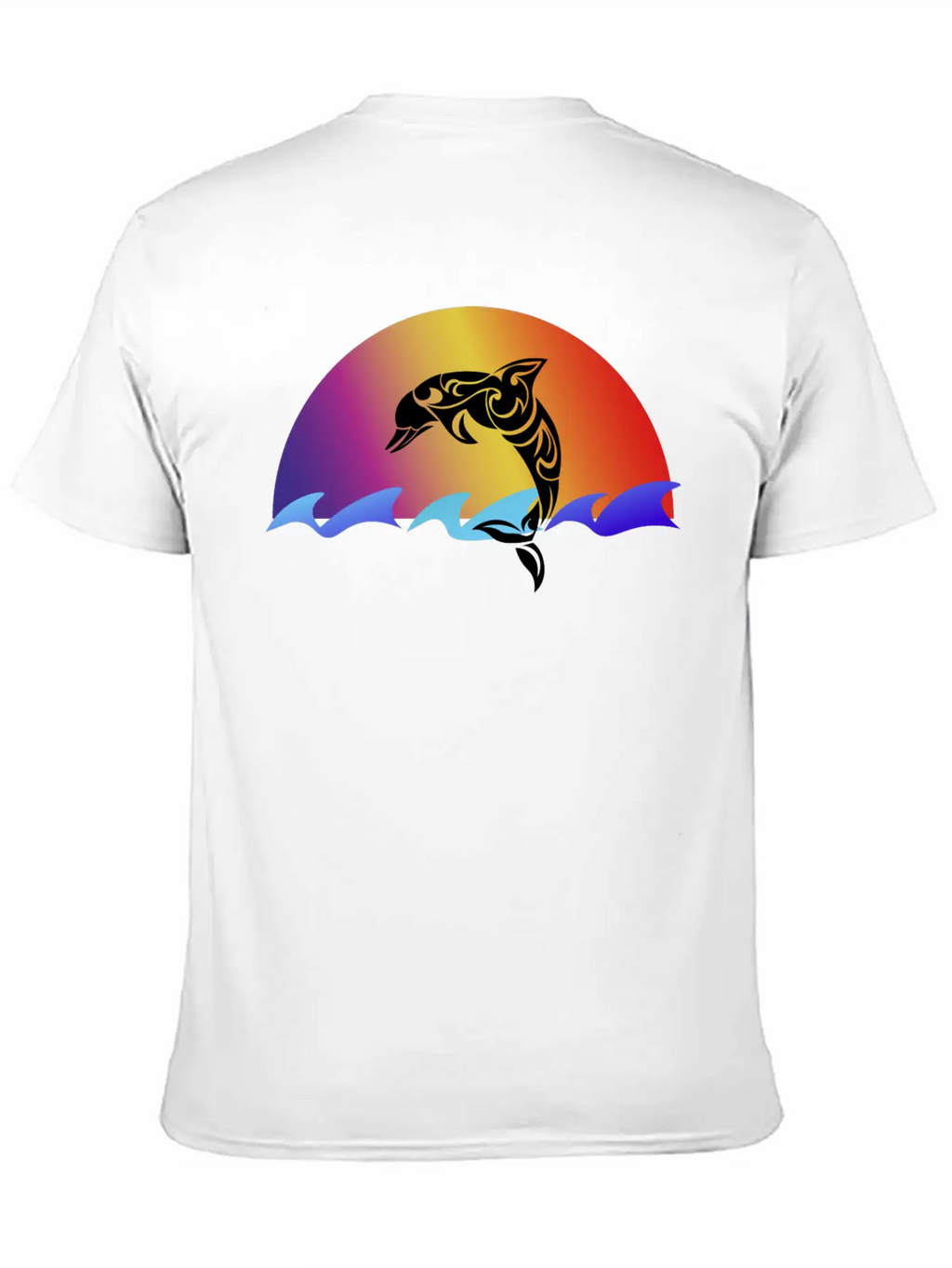 Dolphin And Sunset Unisex Casual T-Shirt – Clean Design For Daily Comfort