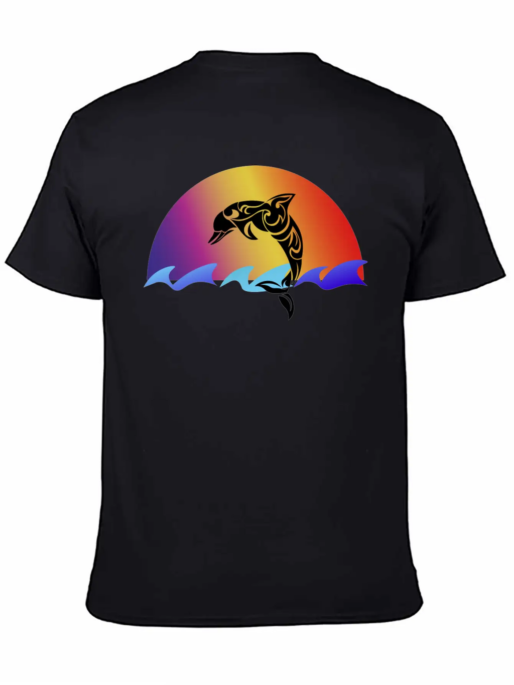Dolphin And Sunset Unisex Casual T-Shirt – Clean Design For Daily Comfort