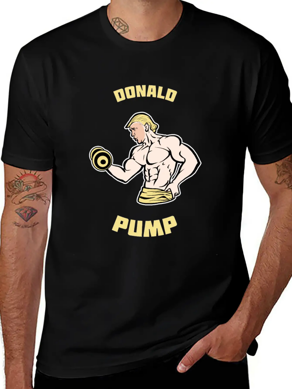 Donald Pump Shirt Gym Political US President Vote Essential Cotton Tee For Daily Outfits – Unisex Style