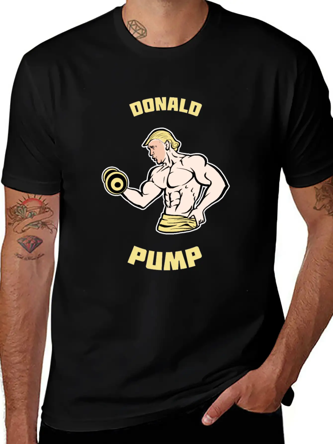 Donald Pump Shirt Gym Political US President Vote Essential Cotton Tee For Daily Outfits – Unisex Style