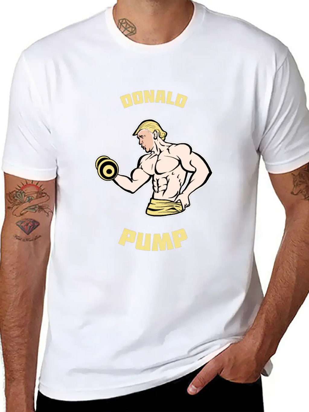 Donald Pump Shirt Gym Political US President Vote Essential Cotton Tee For Daily Outfits – Unisex Style