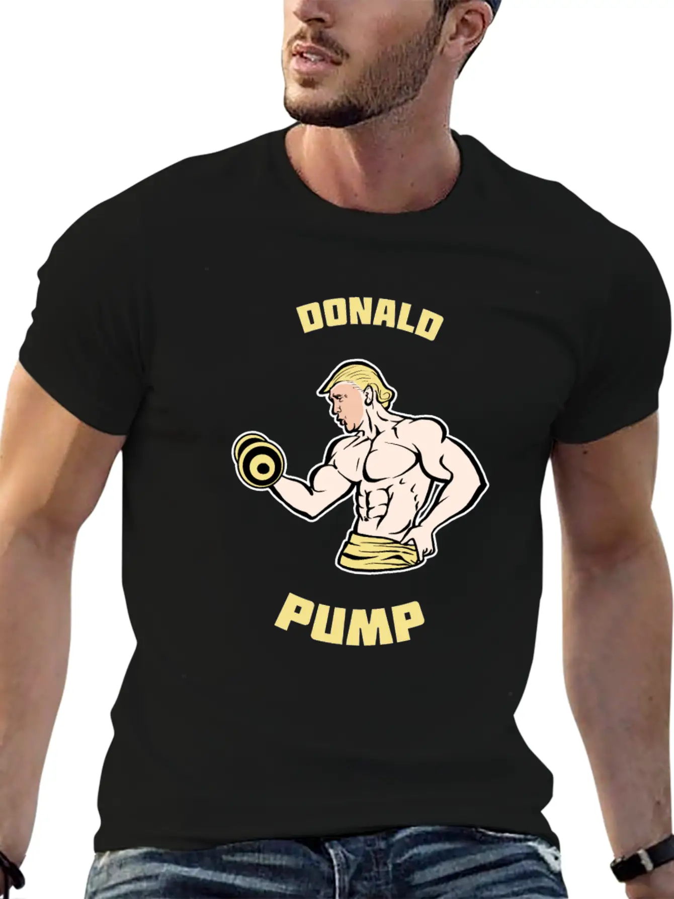 Donald Pump Shirt Gym Political US President Vote Essential Cotton Tee For Daily Outfits – Unisex Style