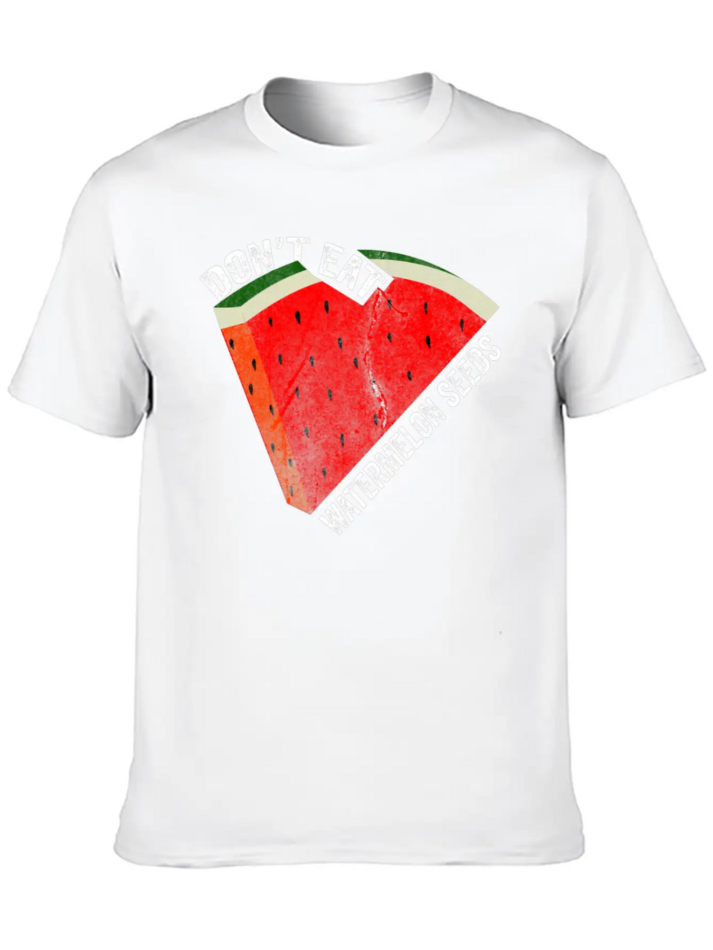 Don't Eat Watermelon Seeds Unisex Short Sleeve Soft Cotton T-Shirt – Casual Everyday Wear