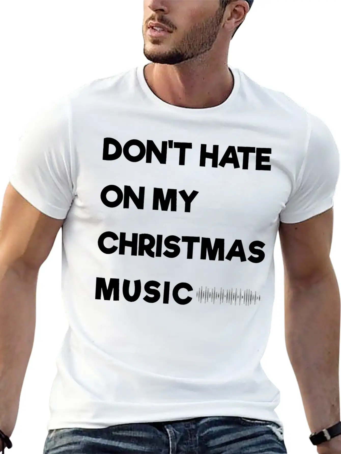 Don't Hate On My Christmas Music Unisex Casual T-Shirt – Clean Design For Daily Comfort