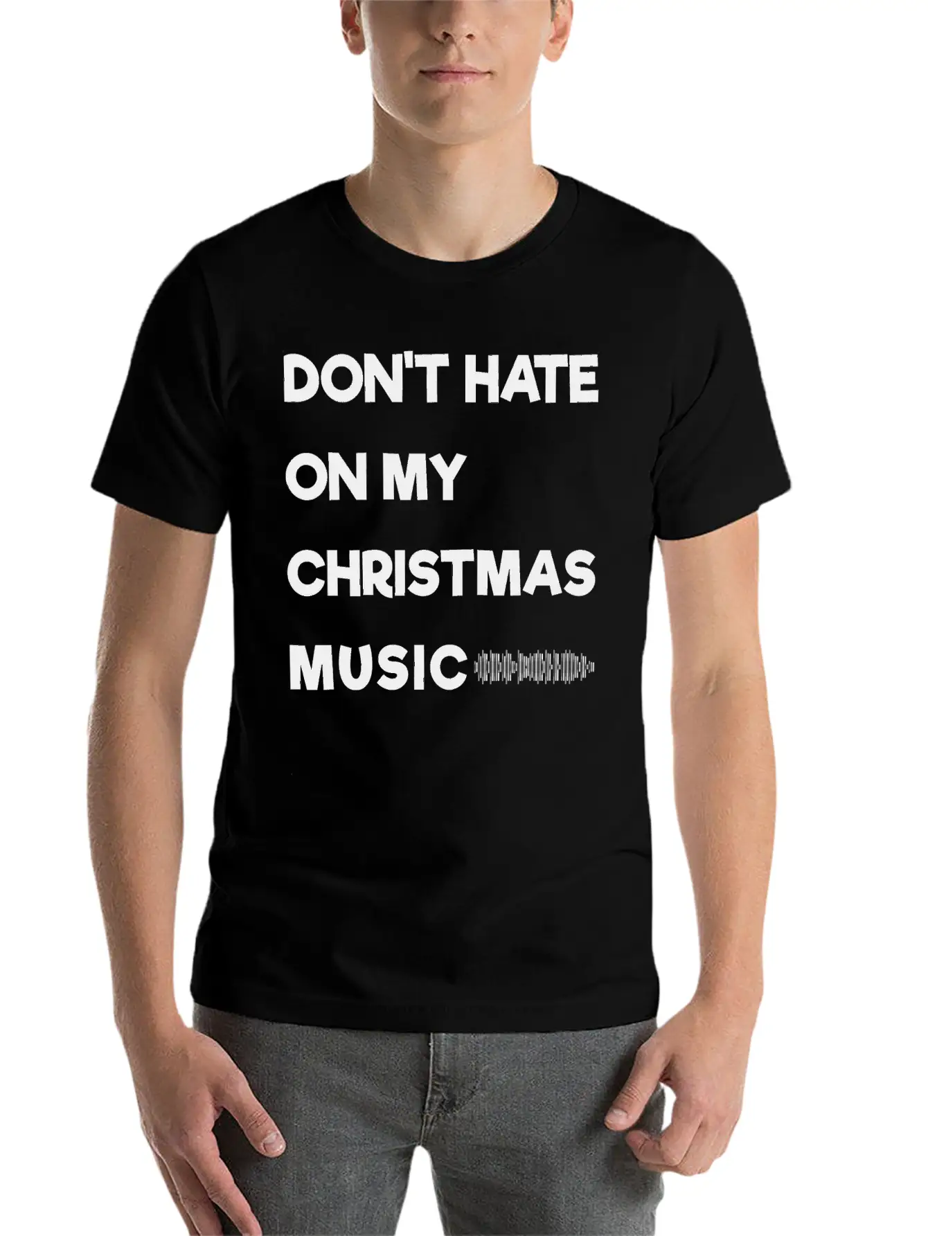 Don't Hate On My Christmas Music Unisex Casual T-Shirt – Clean Design For Daily Comfort