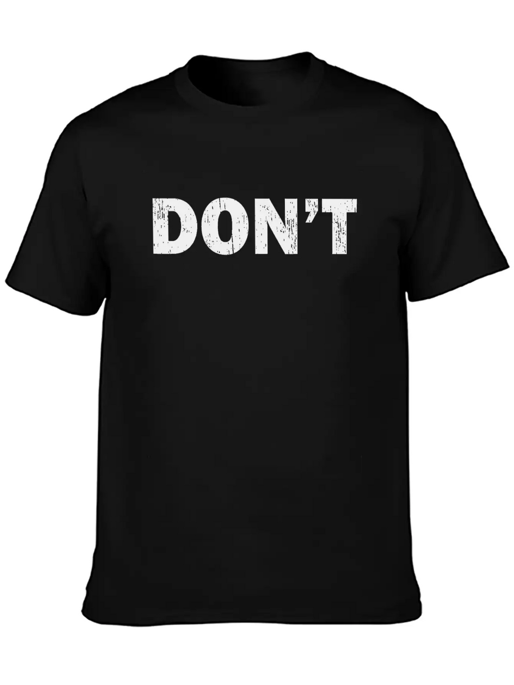 Don't Joke - Black Grunge Unisex Casual T-Shirt – Clean Design For Daily Comfort