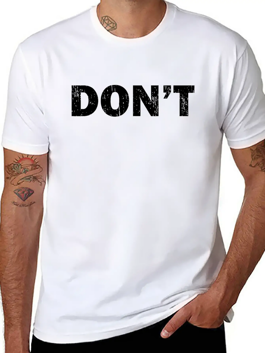 Don't Joke - Black Grunge Unisex Casual T-Shirt – Clean Design For Daily Comfort