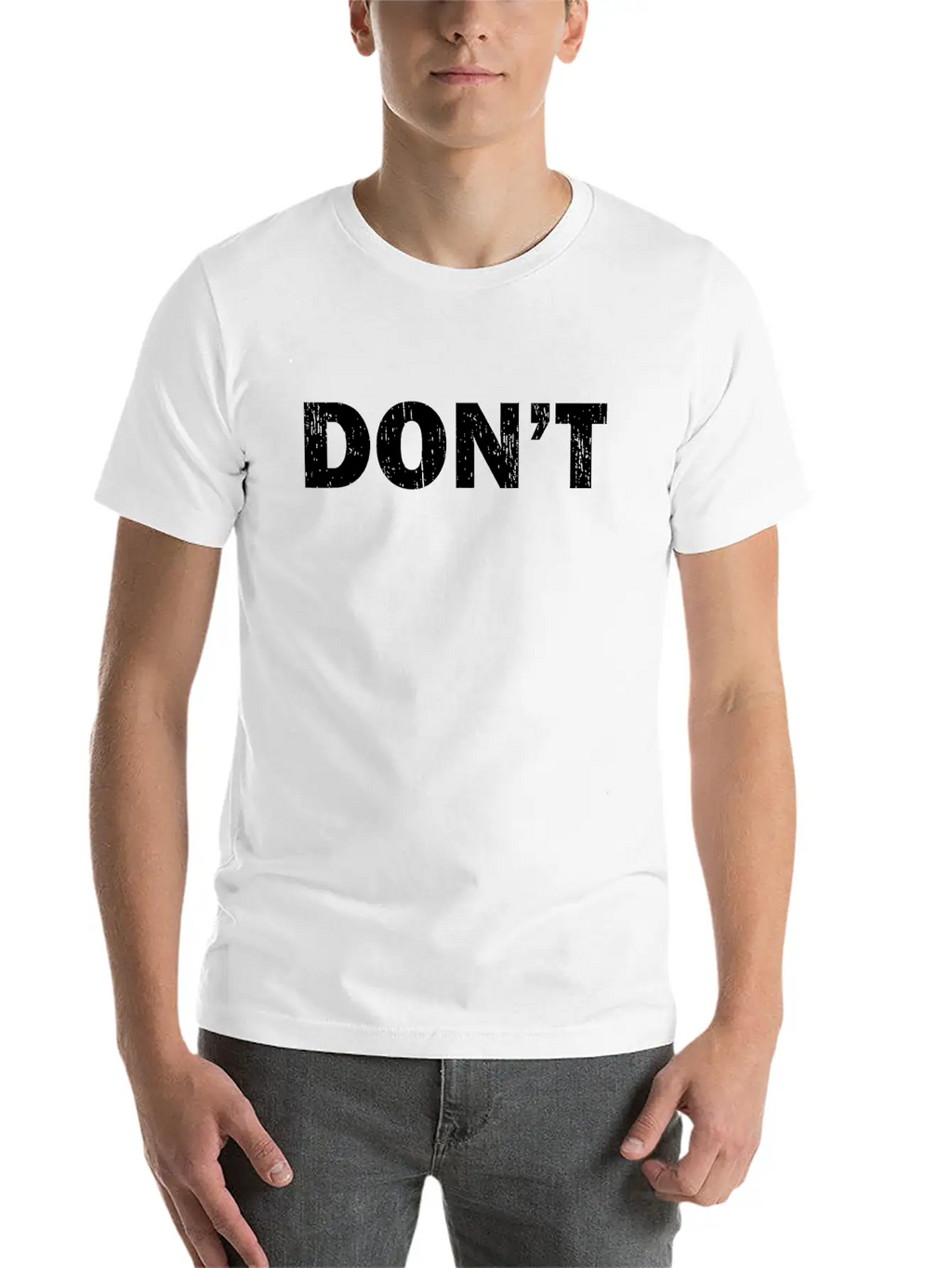 Don't Joke - Black Grunge Unisex Casual T-Shirt – Clean Design For Daily Comfort