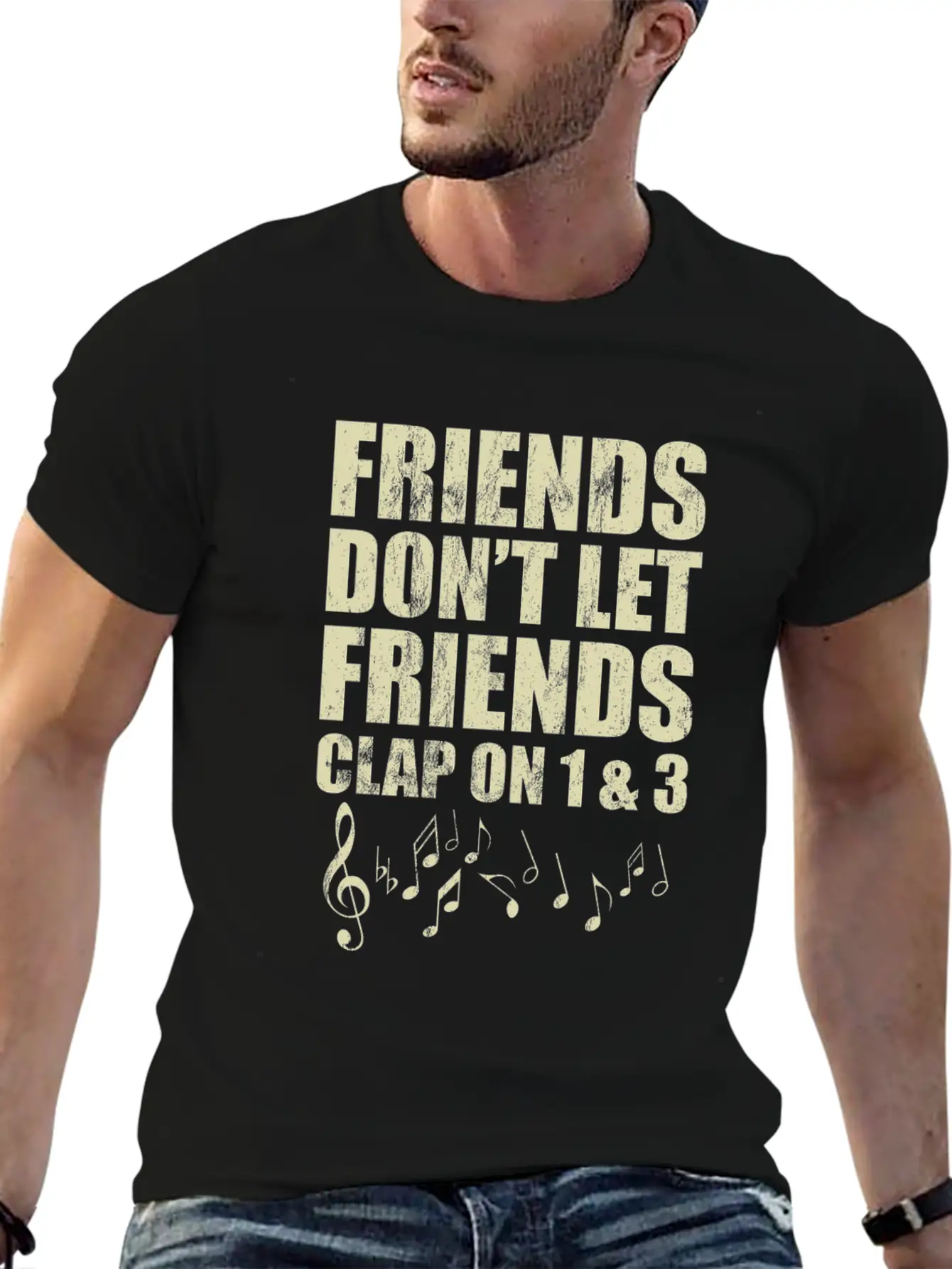 Don'T Let Friends Clap On 1 & 3 Music Reading Unisex Casual T-Shirt – Clean Design For Daily Comfort