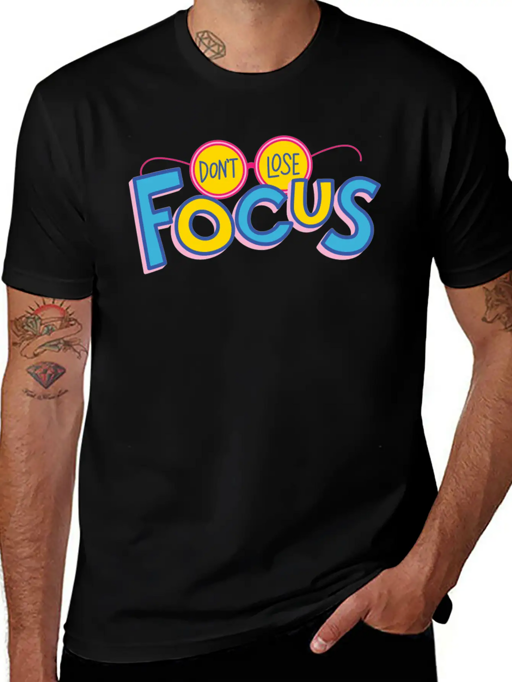 Don't Lose Focus Casual Graphic T-Shirt – Simple And Comfortable Daily Wear