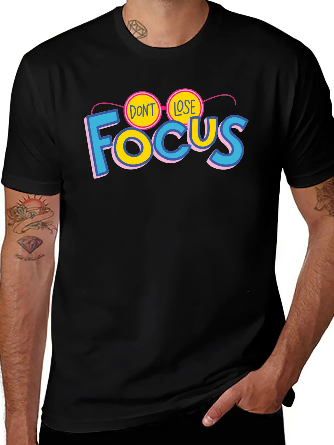 Don't Lose Focus Casual Graphic T-Shirt – Simple And Comfortable Daily Wear