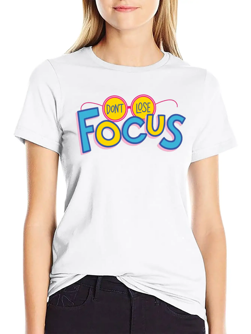 Don't Lose Focus Casual Graphic T-Shirt – Simple And Comfortable Daily Wear