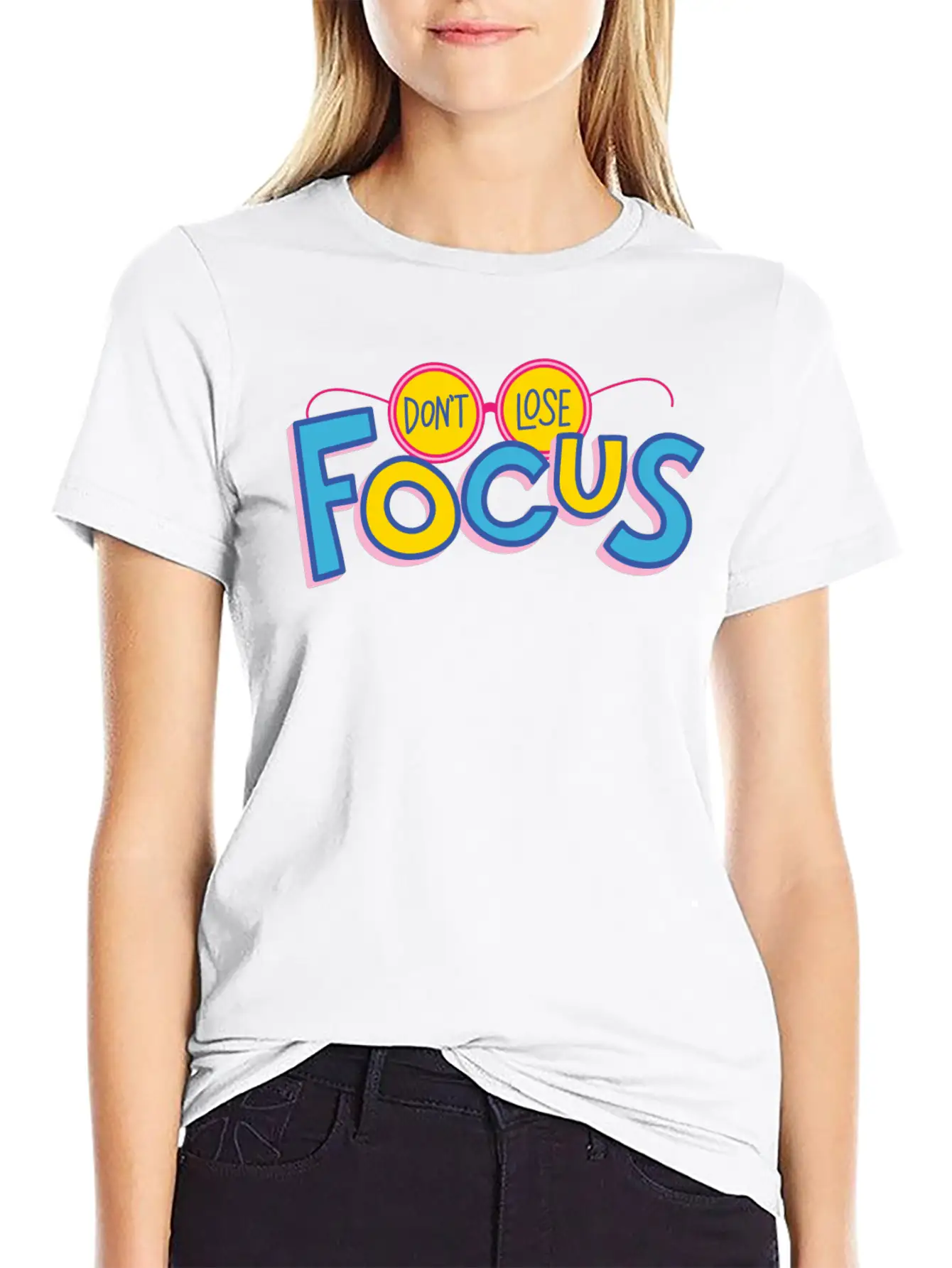 Don't Lose Focus Casual Graphic T-Shirt – Simple And Comfortable Daily Wear