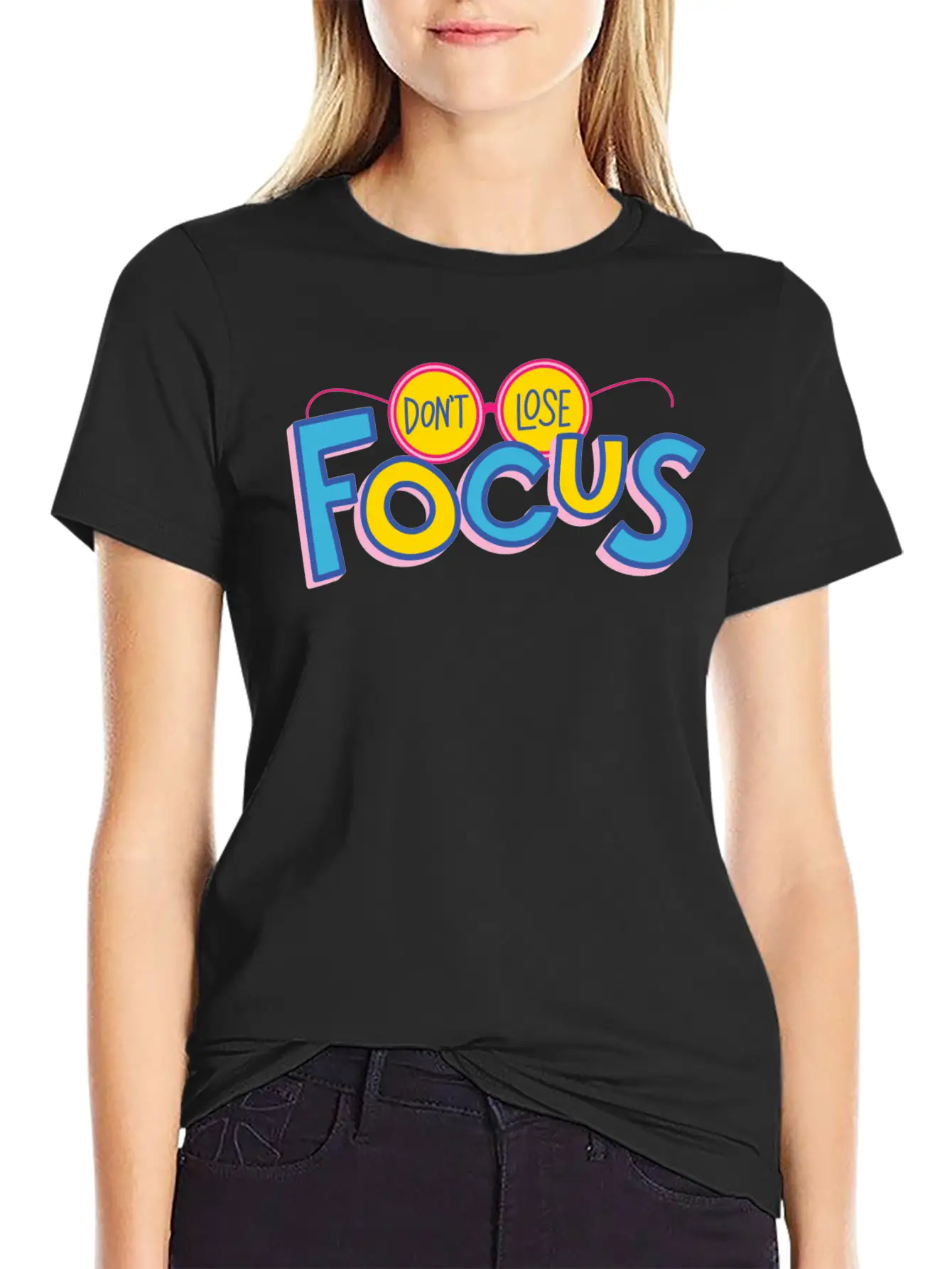 Don't Lose Focus Casual Graphic T-Shirt – Simple And Comfortable Daily Wear
