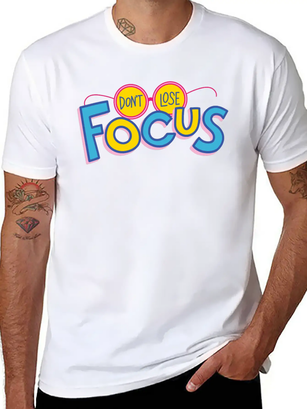 Don't Lose Focus Casual Graphic T-Shirt – Simple And Comfortable Daily Wear