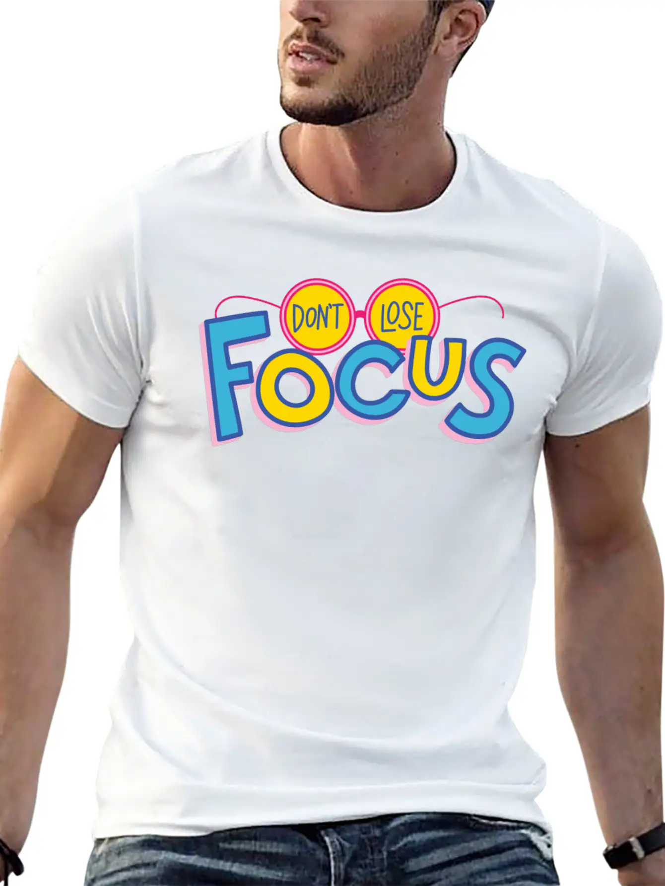 Don't Lose Focus Casual Graphic T-Shirt – Simple And Comfortable Daily Wear