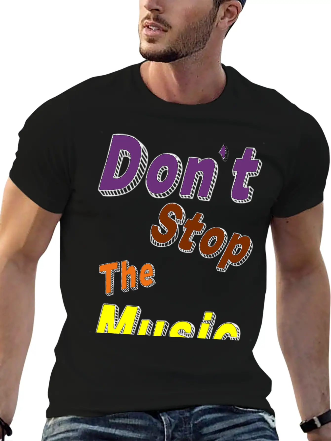 Don't Stop The Music Breathable Soft Cotton T-Shirt – Timeless Casual Look