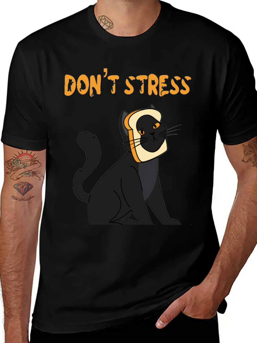 Don't Stress Meowt Casual Graphic T-Shirt – Simple And Comfortable Daily Wear