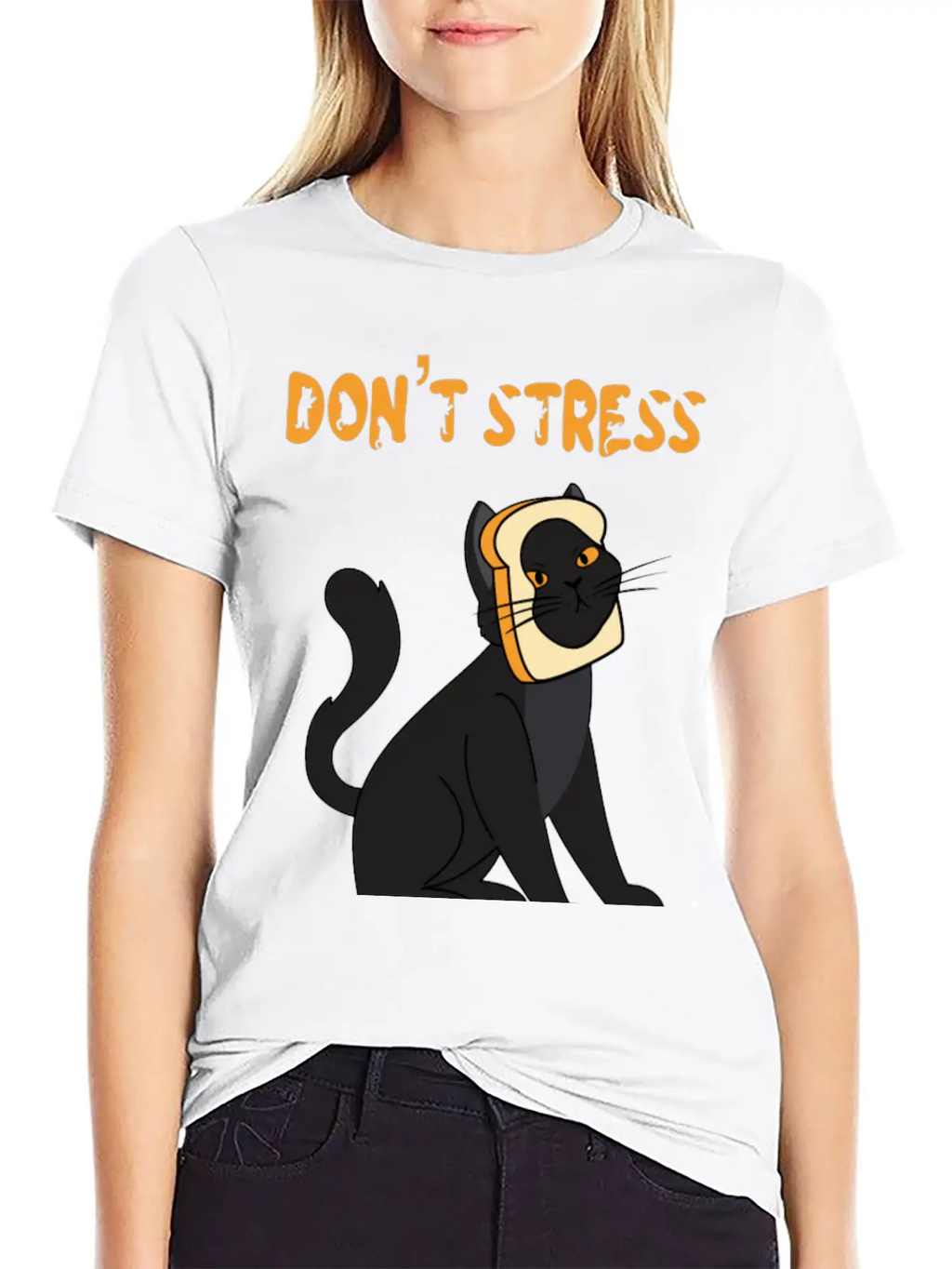 Don't Stress Meowt Casual Graphic T-Shirt – Simple And Comfortable Daily Wear