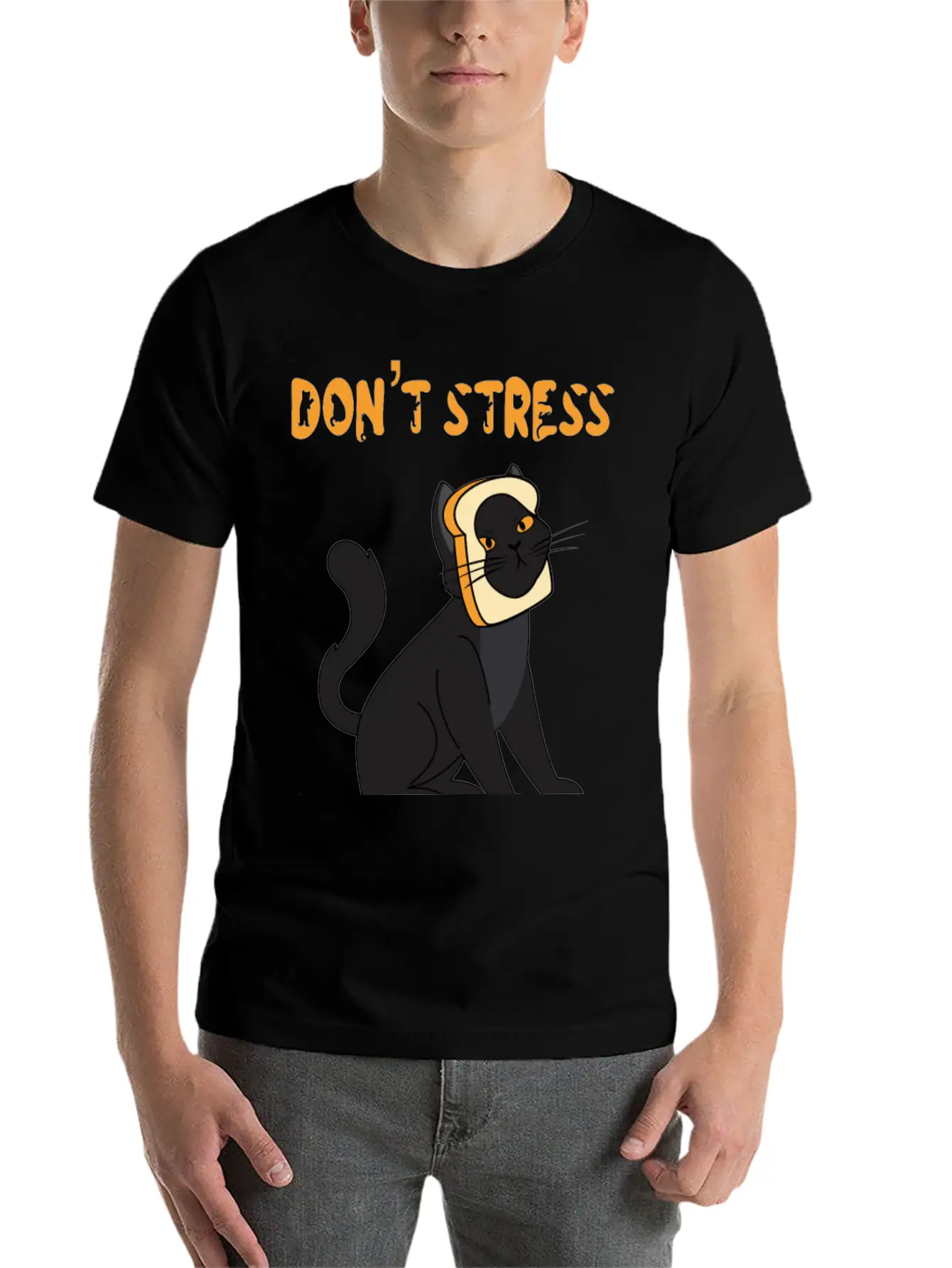 Don't Stress Meowt Casual Graphic T-Shirt – Simple And Comfortable Daily Wear