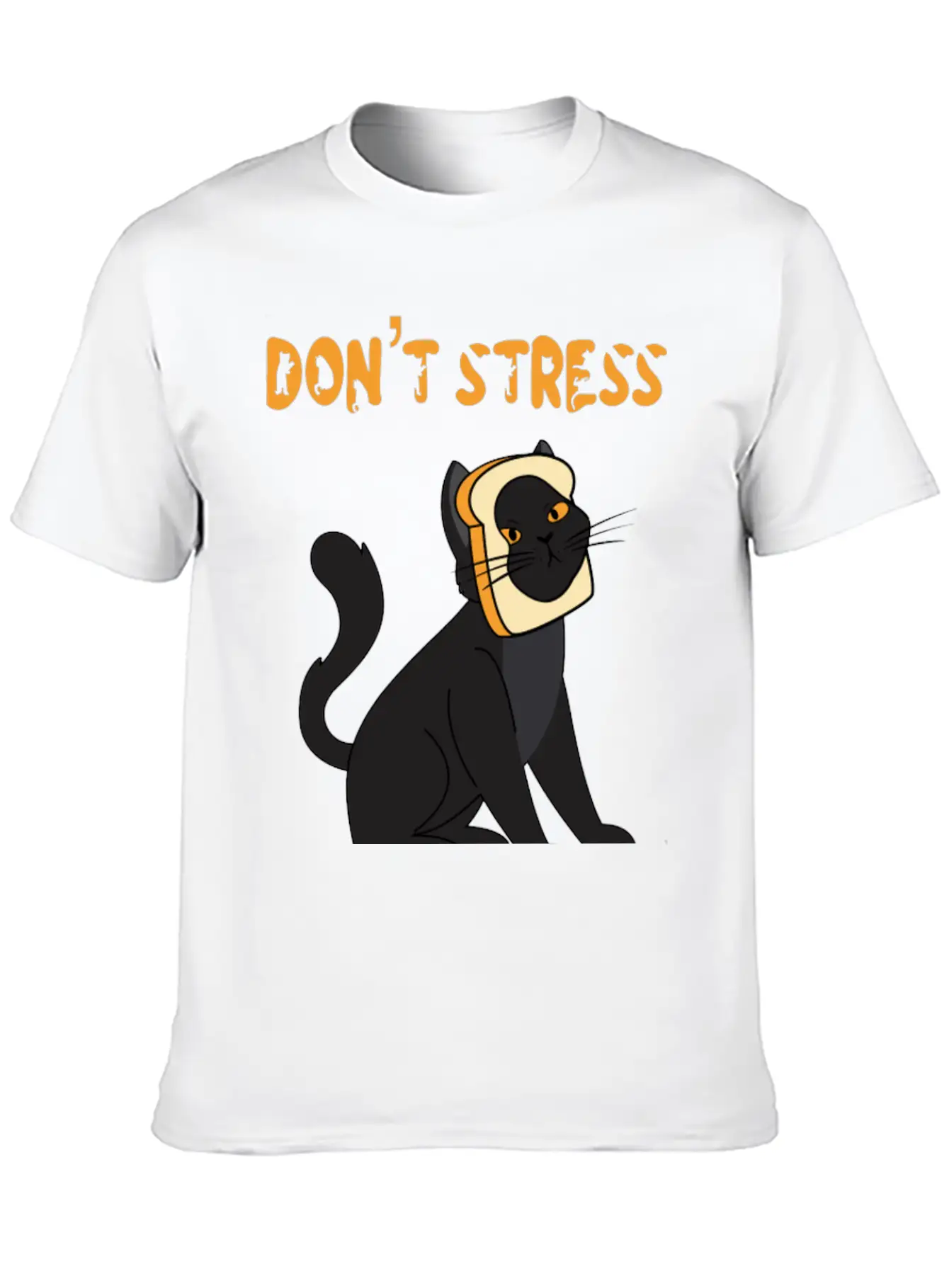 Don't Stress Meowt Casual Graphic T-Shirt – Simple And Comfortable Daily Wear