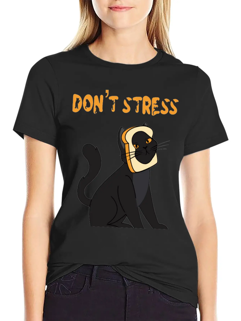 Don't Stress Meowt Casual Graphic T-Shirt – Simple And Comfortable Daily Wear
