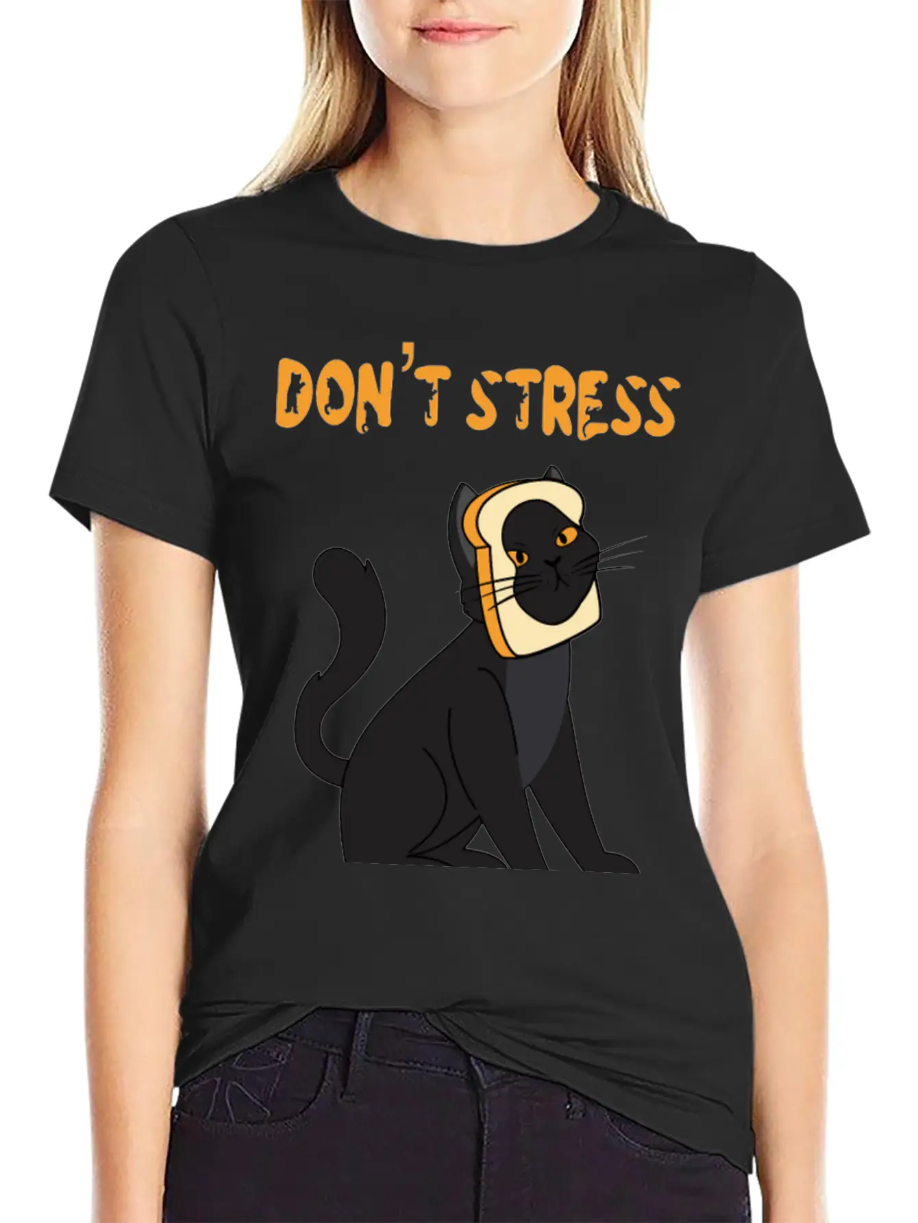 Don't Stress Meowt Casual Graphic T-Shirt – Simple And Comfortable Daily Wear