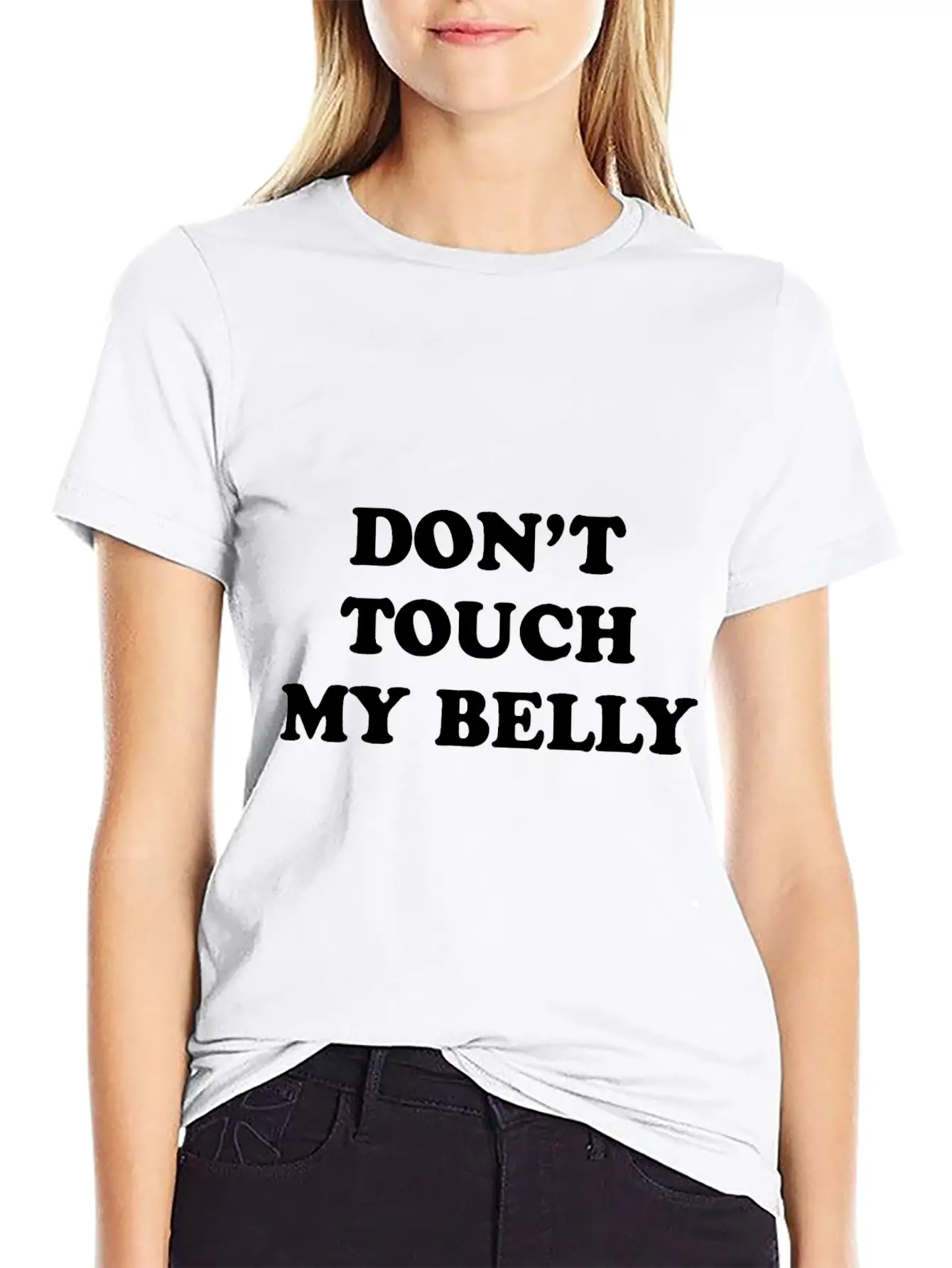 Don't Touch My Belly Unisex Casual T-Shirt – Clean Design For Daily Comfort