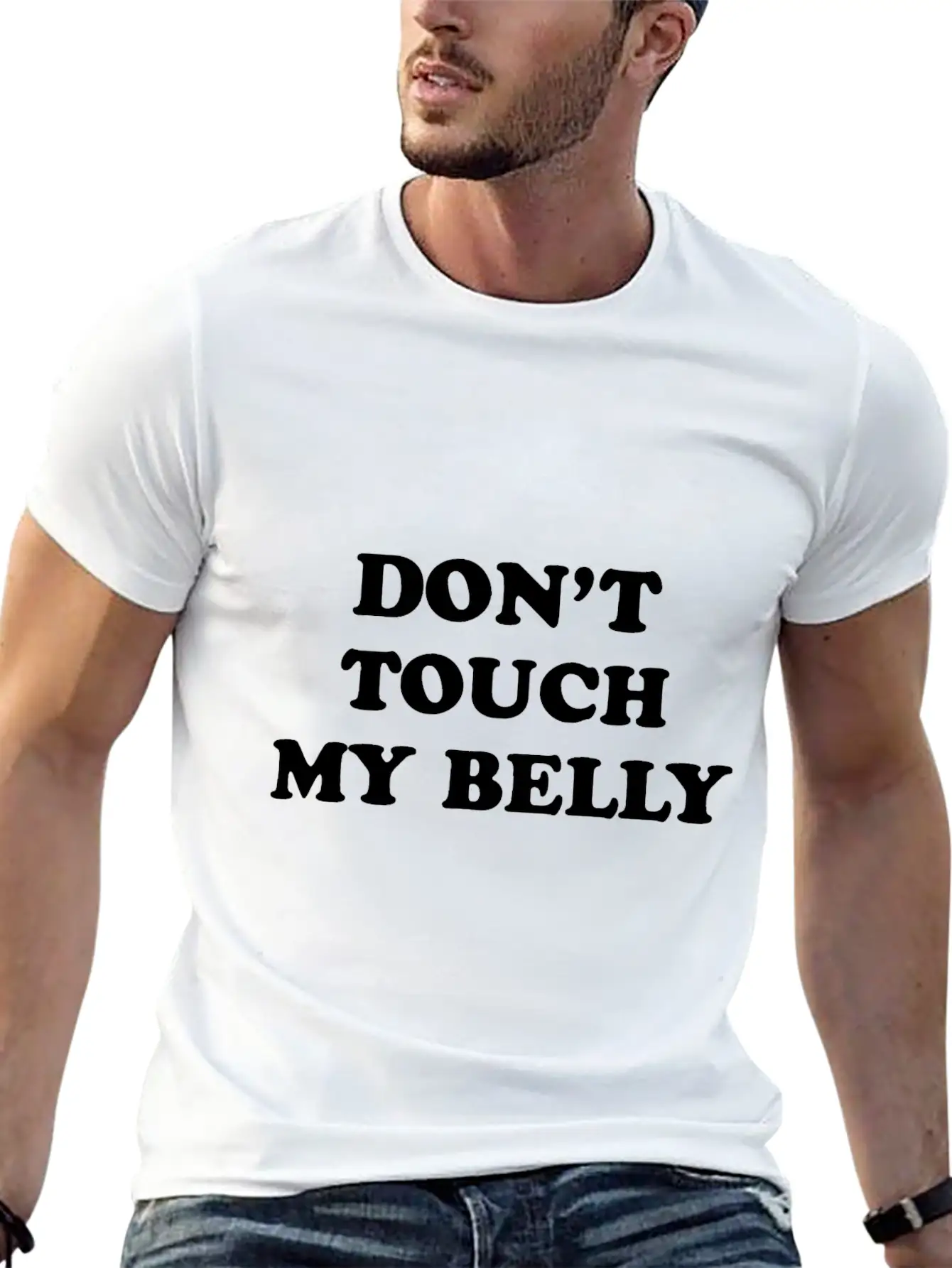 Don't Touch My Belly Unisex Casual T-Shirt – Clean Design For Daily Comfort
