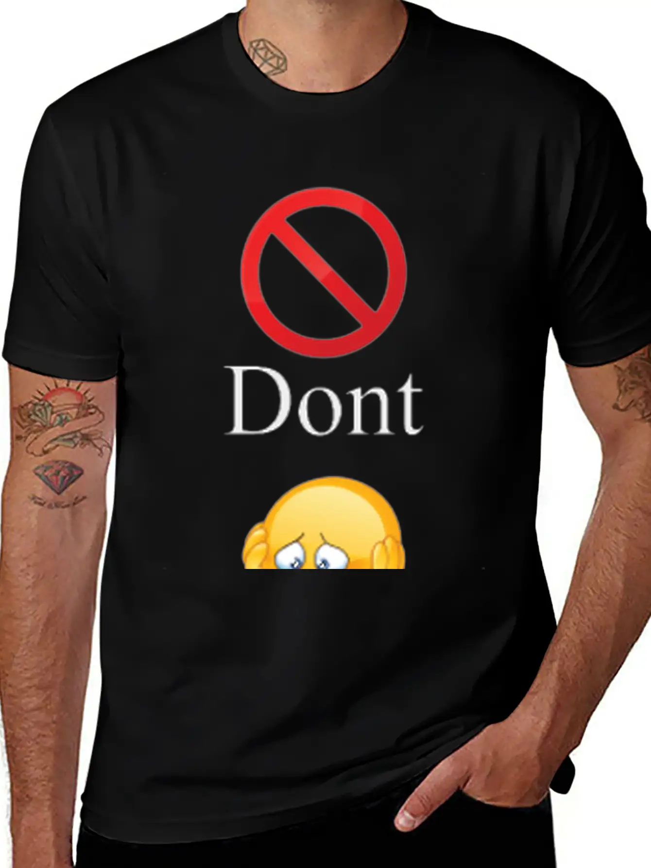 Dont Worry Be Happy Essential Cotton Tee For Daily Outfits – Unisex Style