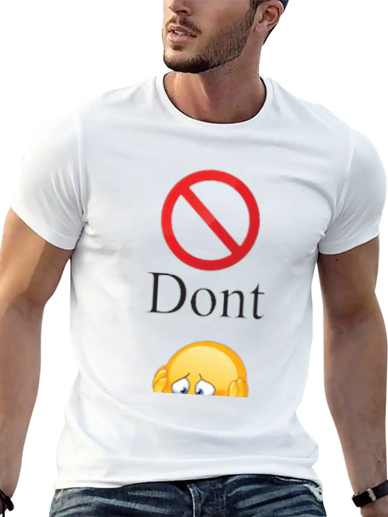 Dont Worry Be Happy Essential Cotton Tee For Daily Outfits – Unisex Style