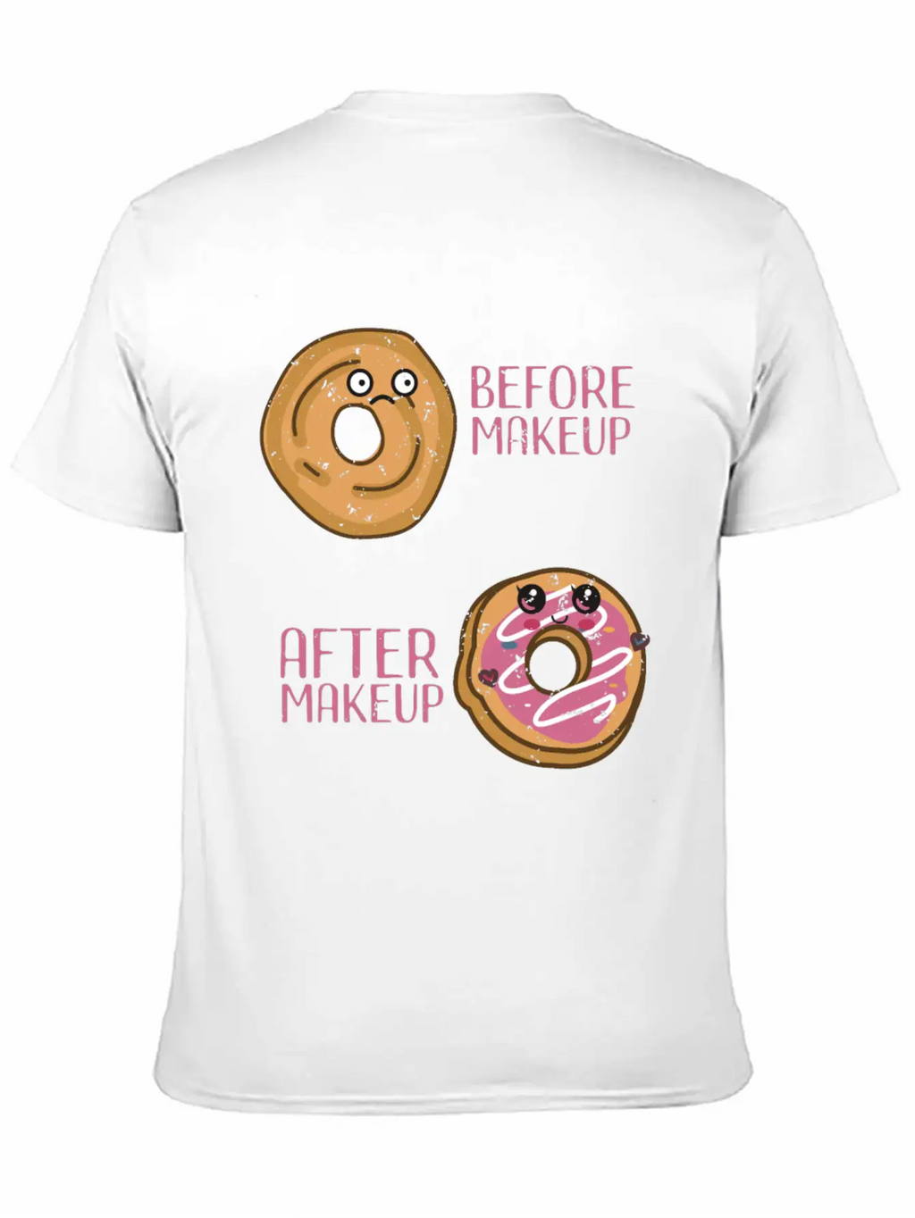 Donut Design For A Makeup Lover Casual Graphic T-Shirt – Simple And Comfortable Daily Wear