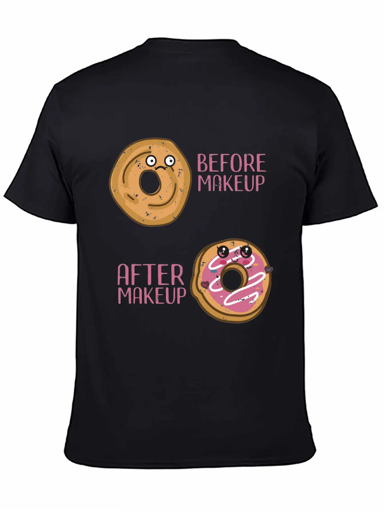Donut Design For A Makeup Lover Casual Graphic T-Shirt – Simple And Comfortable Daily Wear